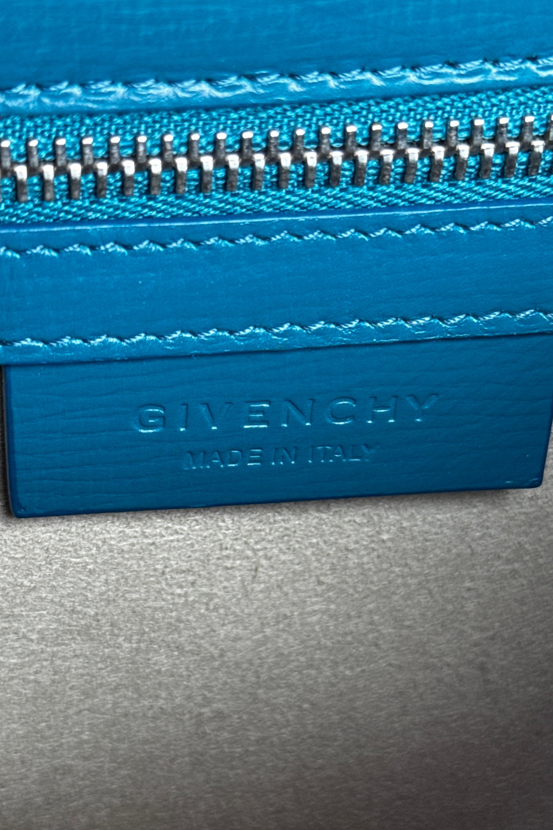 Givenchy Turquoise Pandora Box Bag inner logo