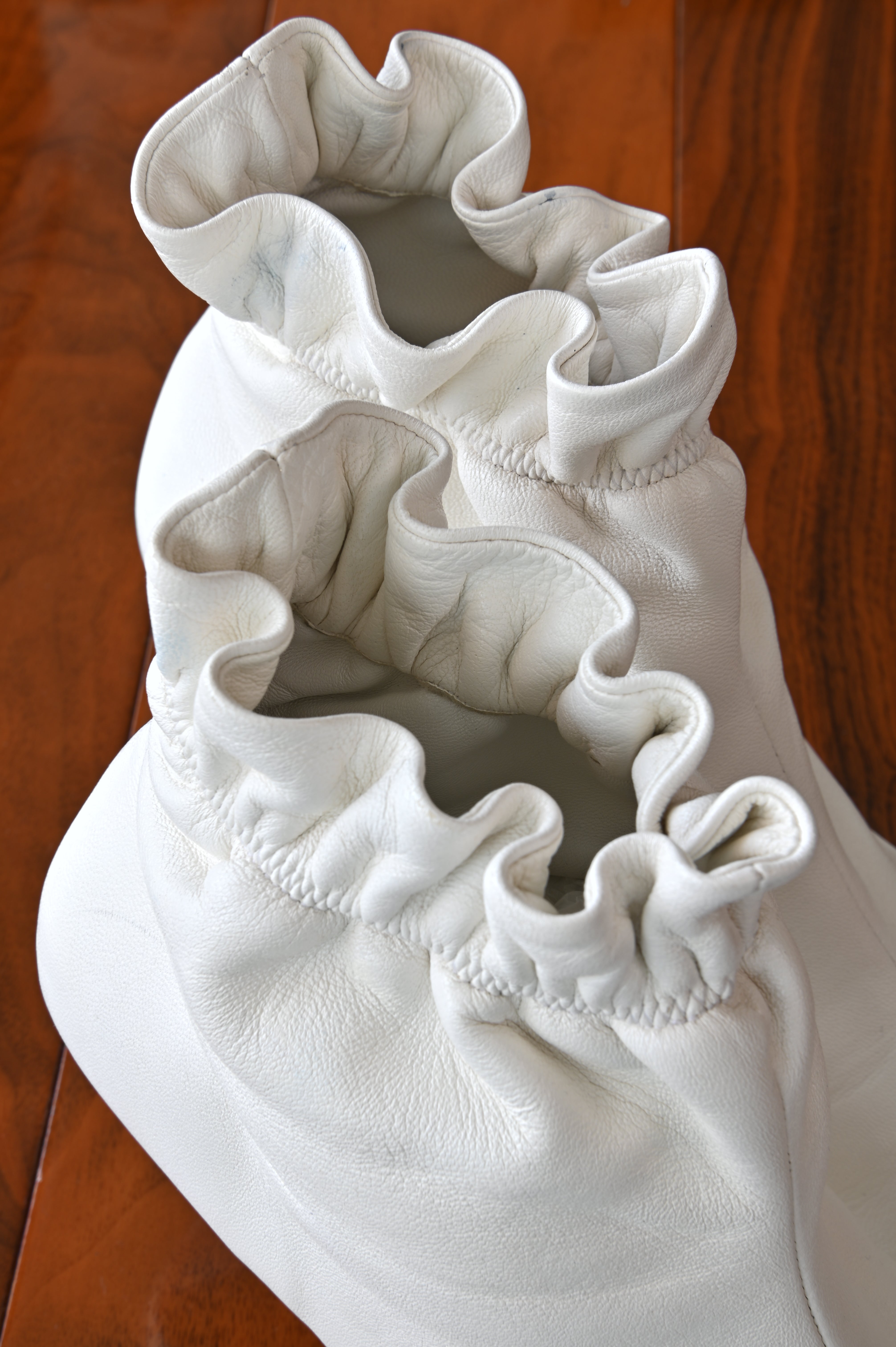Givenchy White Lamb Leather Ankle Boots back