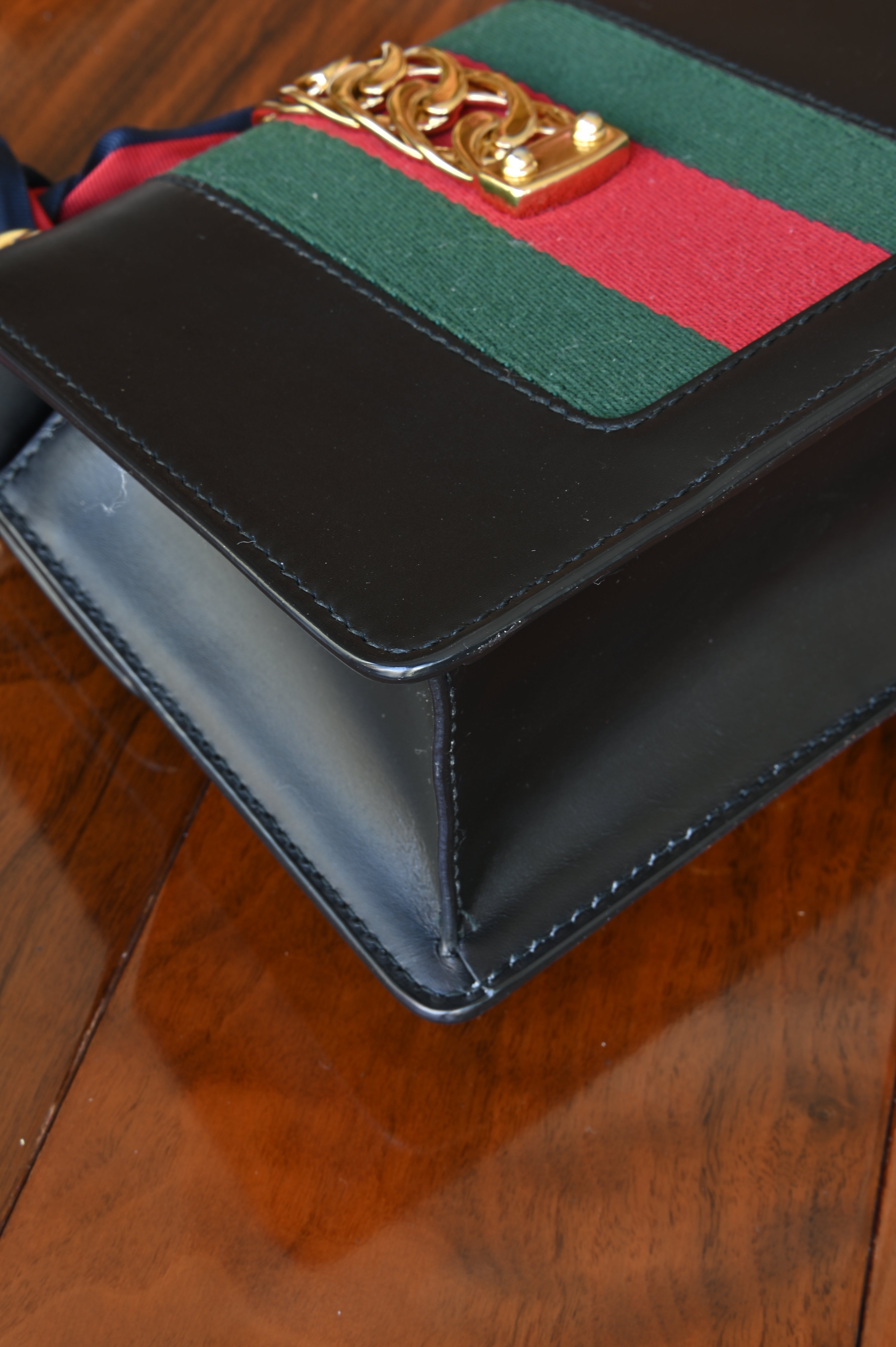 Gucci Black Sylvie Bag angle two