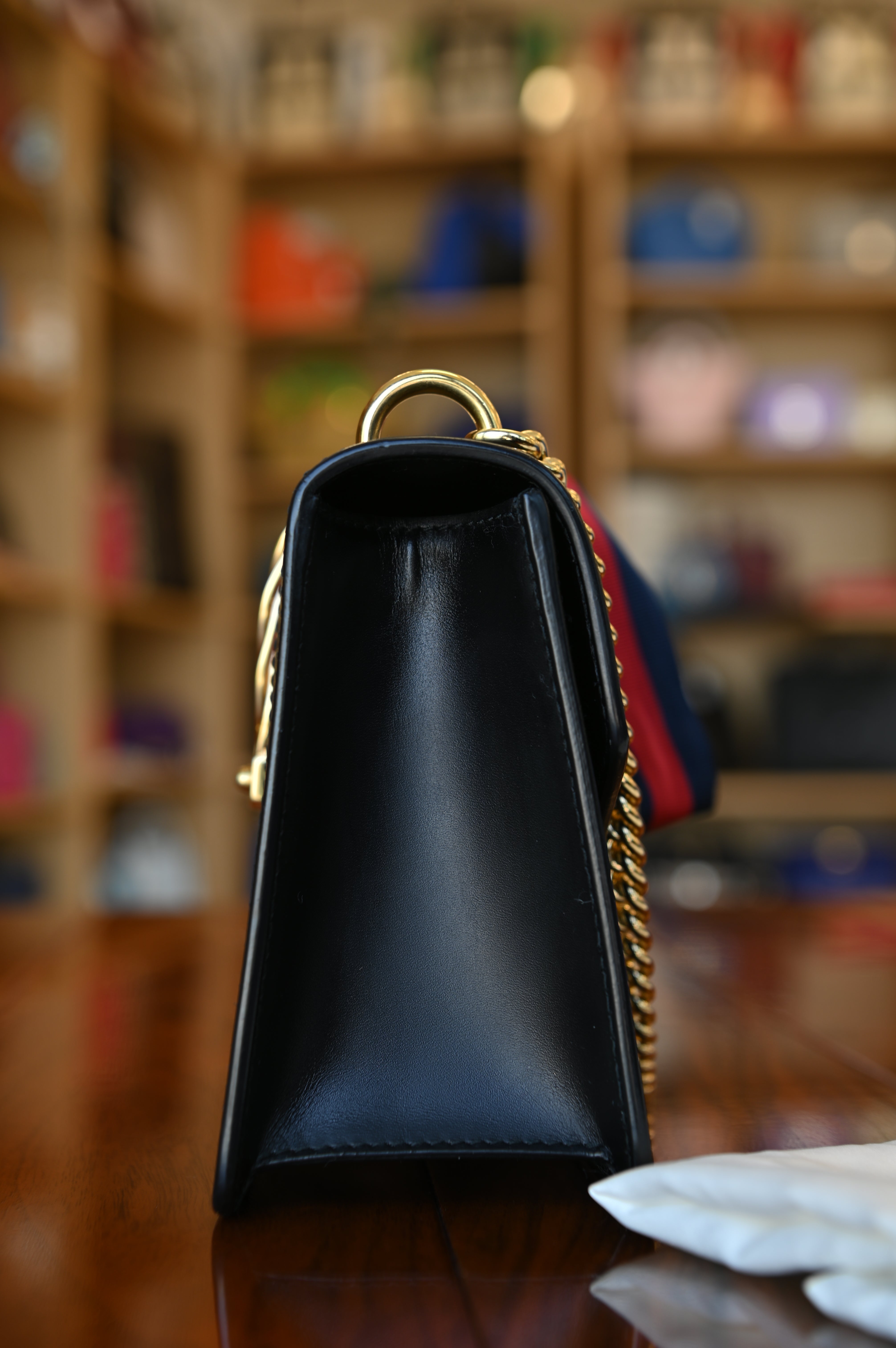 Gucci Black Sylvie Bag left