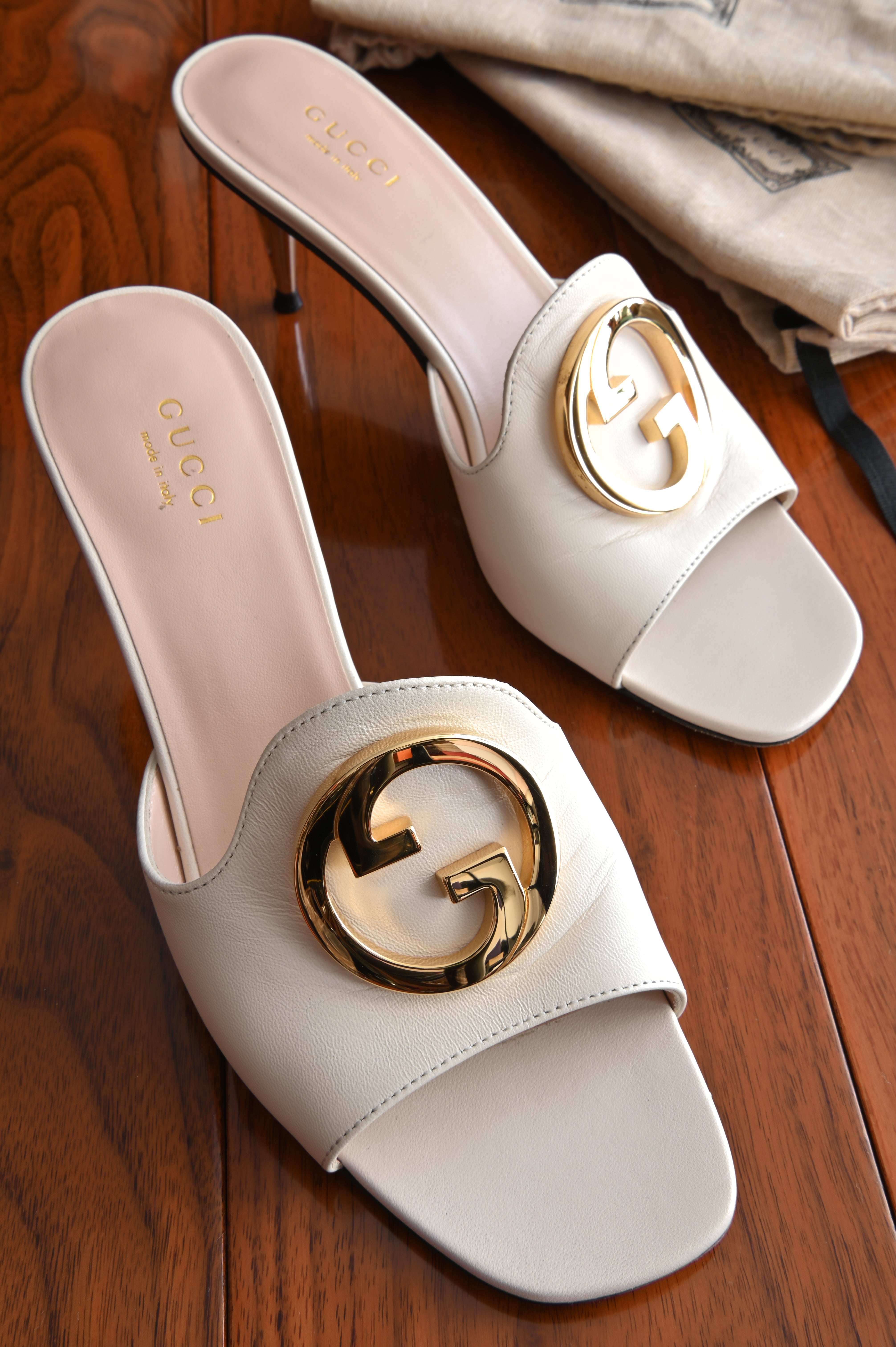 Gucci Blondie GG Open Toe heeled sandals front