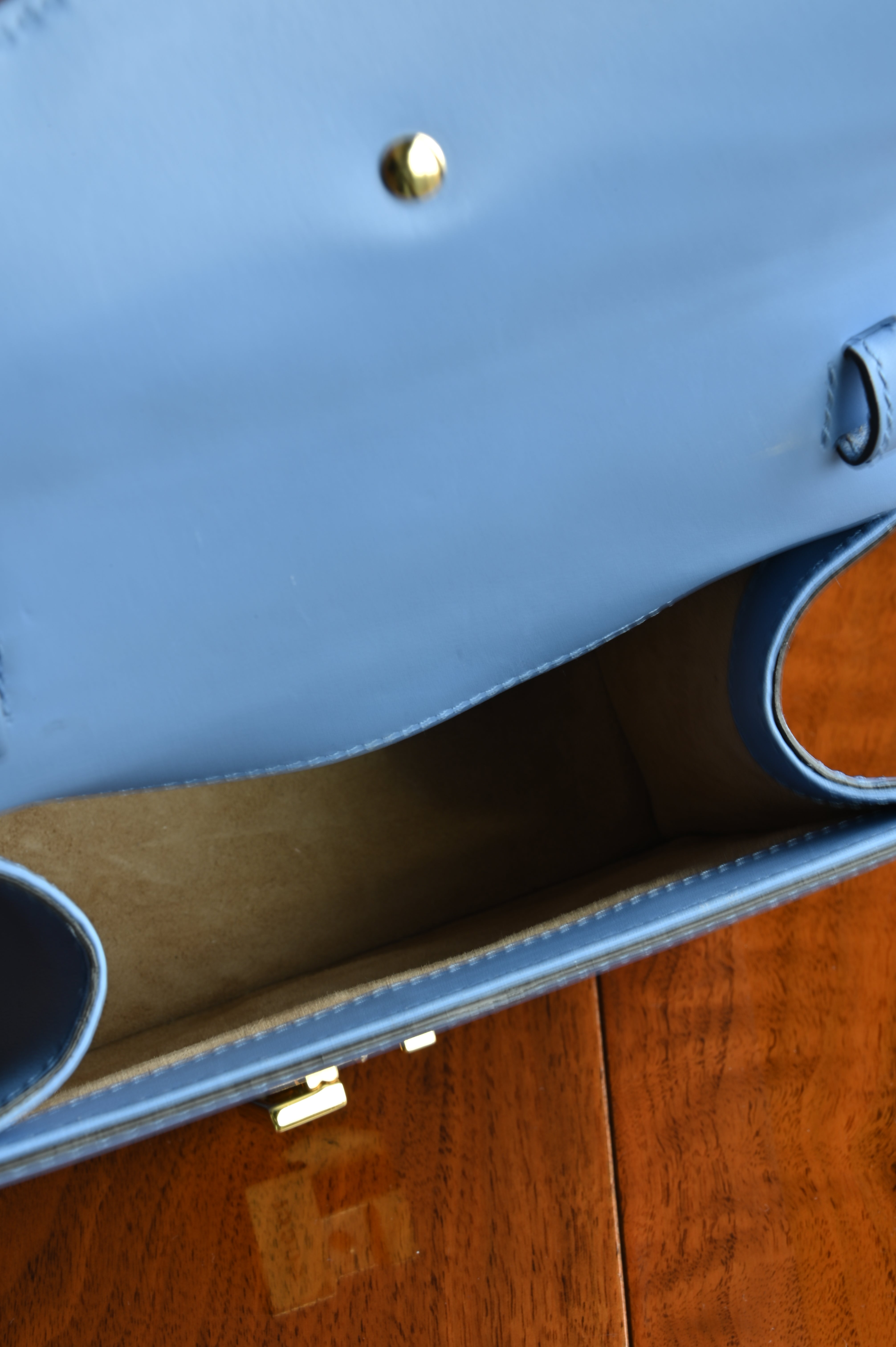 Gucci Light Blue Sylvie Bag inside