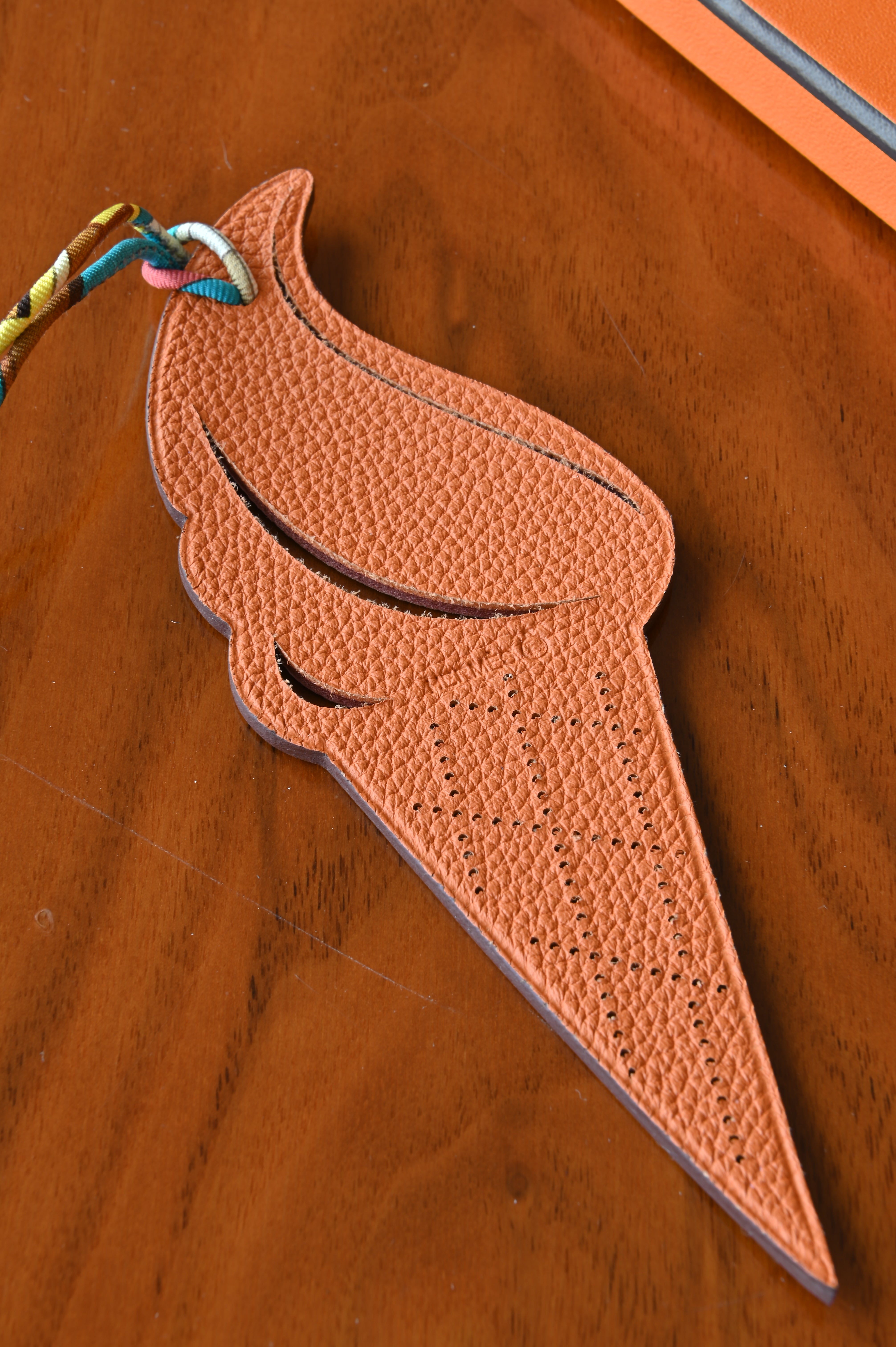 Hermes Orange 2D Ice Cream Charm close up