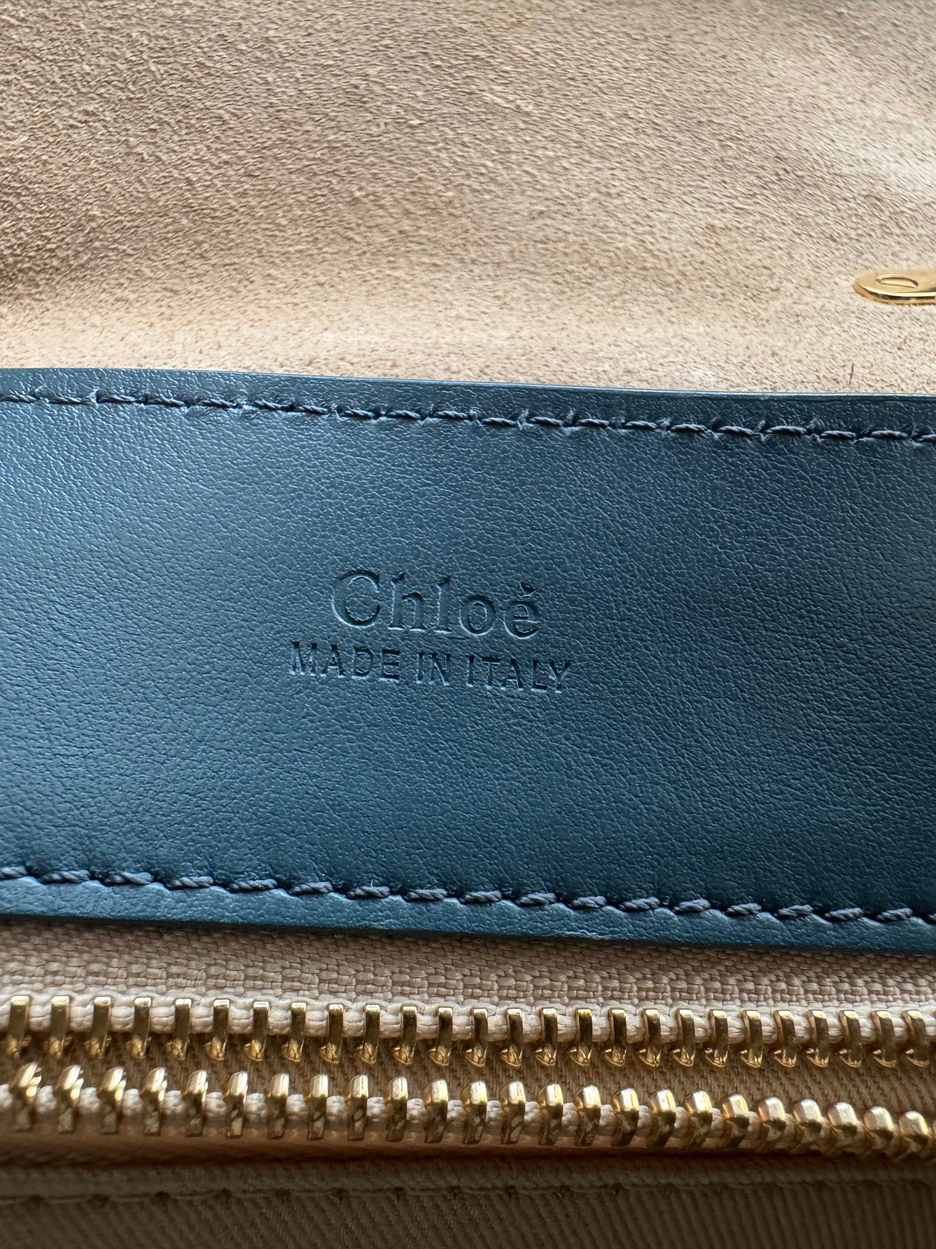 Chloe Tess Day Bag in Teal Blue