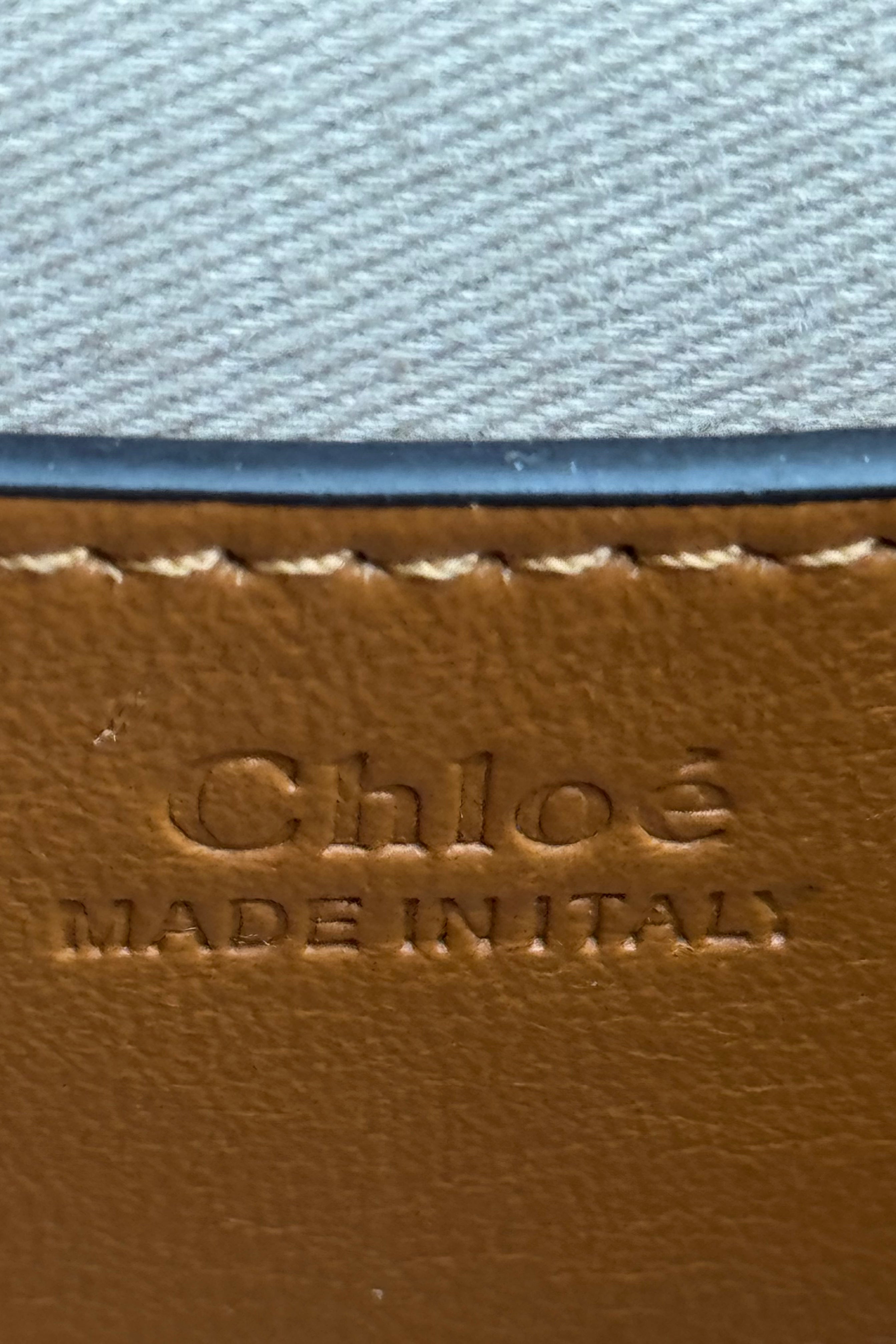 Chloé Small Tan Crocodile-Embossed Calf Shoulder Bag