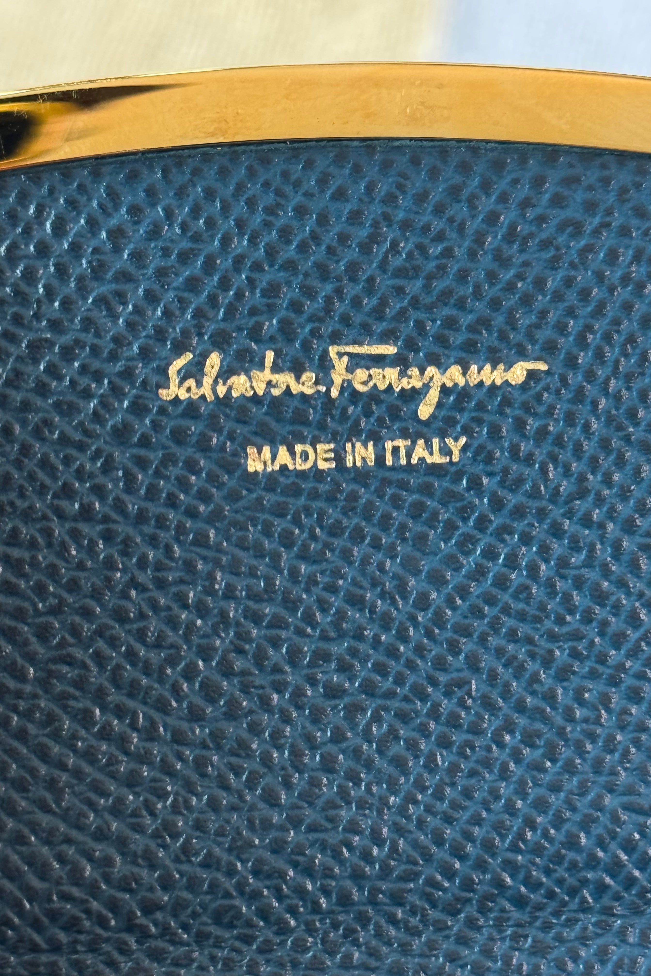 Salvatore Ferragamo Dark Blue Compact Wallet