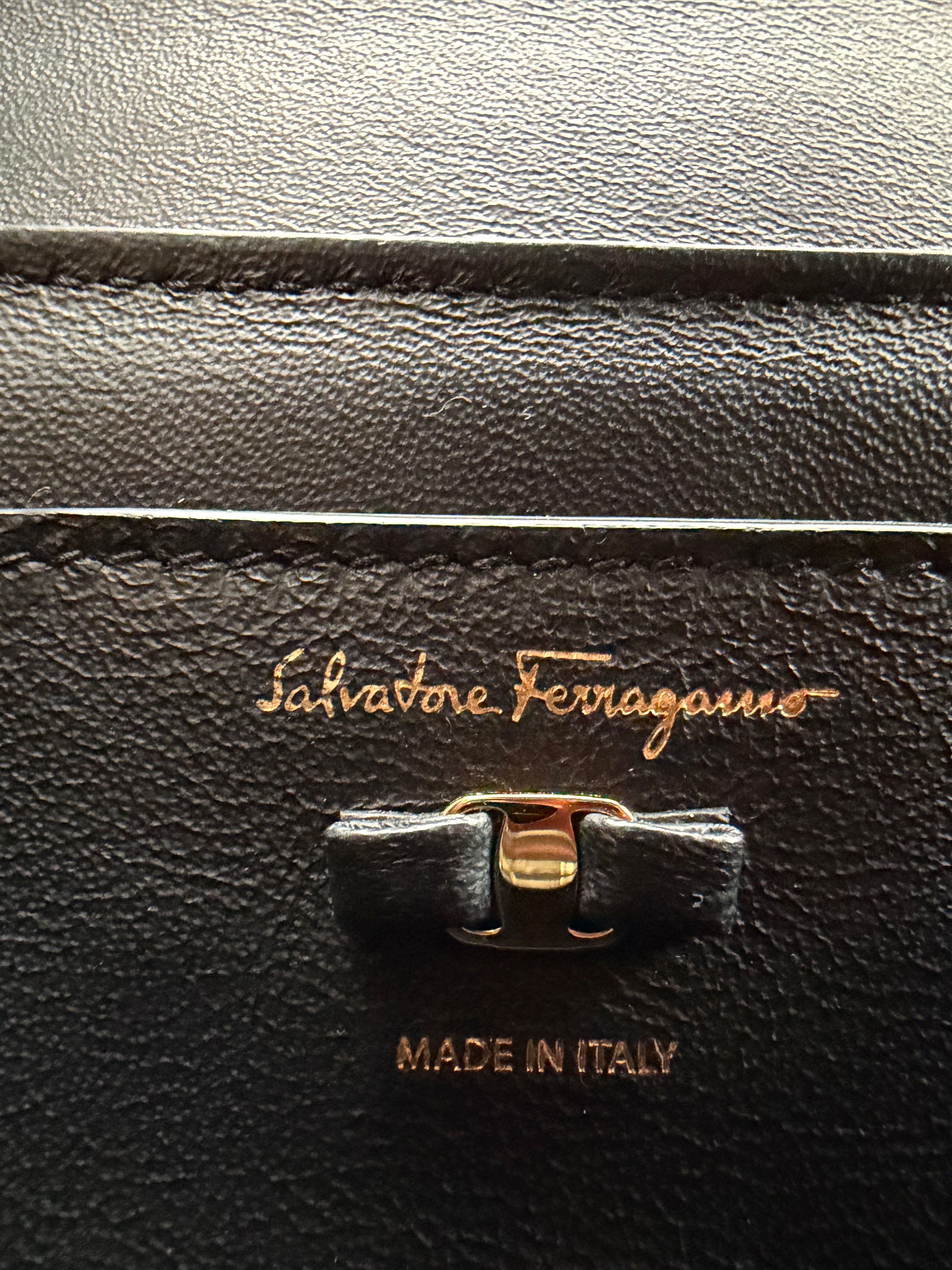 Salvatore Ferragamo Vara Bow Checkered crossbody bag