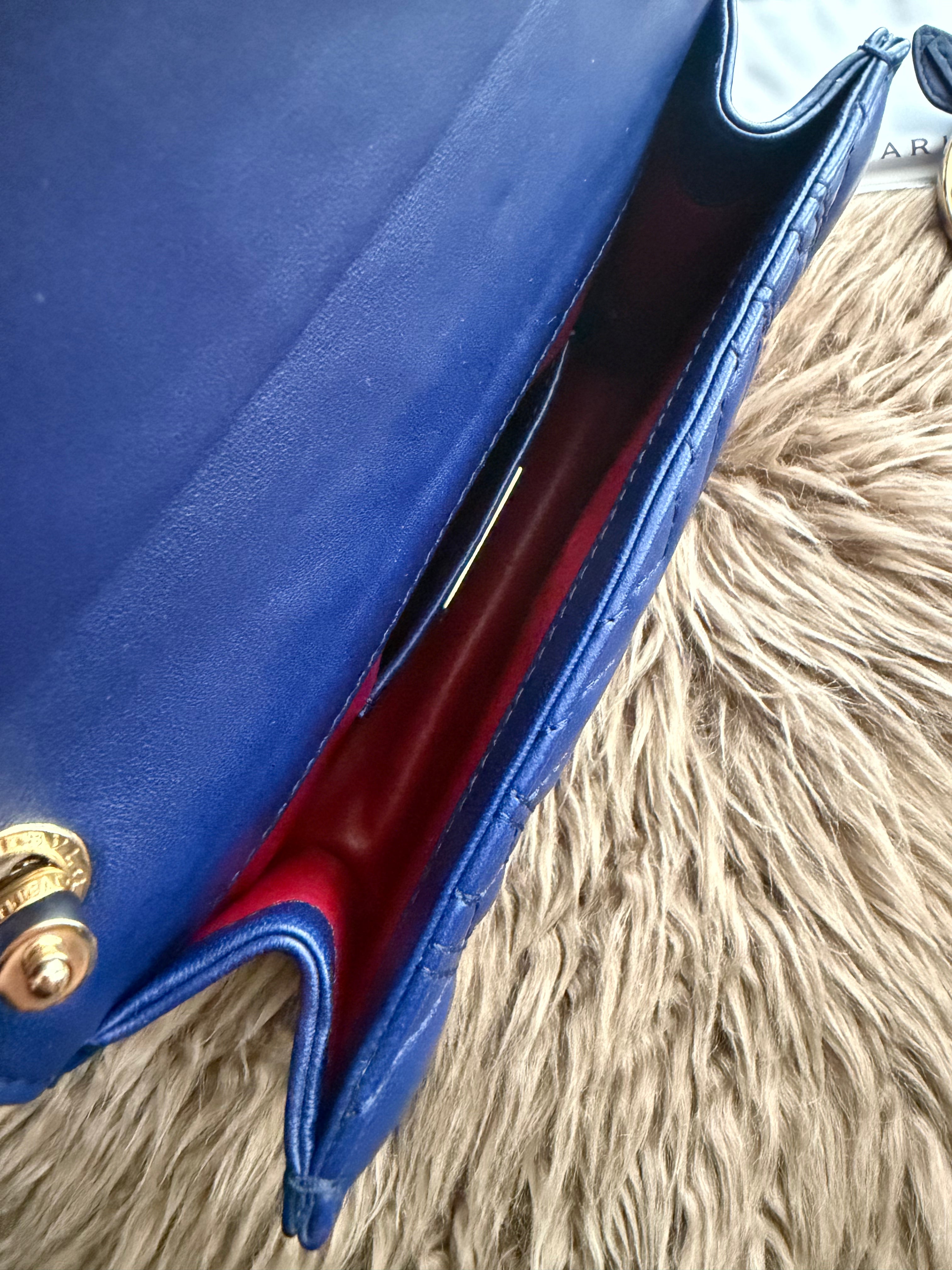 Bvlgari Small Quilted Scaglie Serpenti Forever Shoulder Bag in Blue