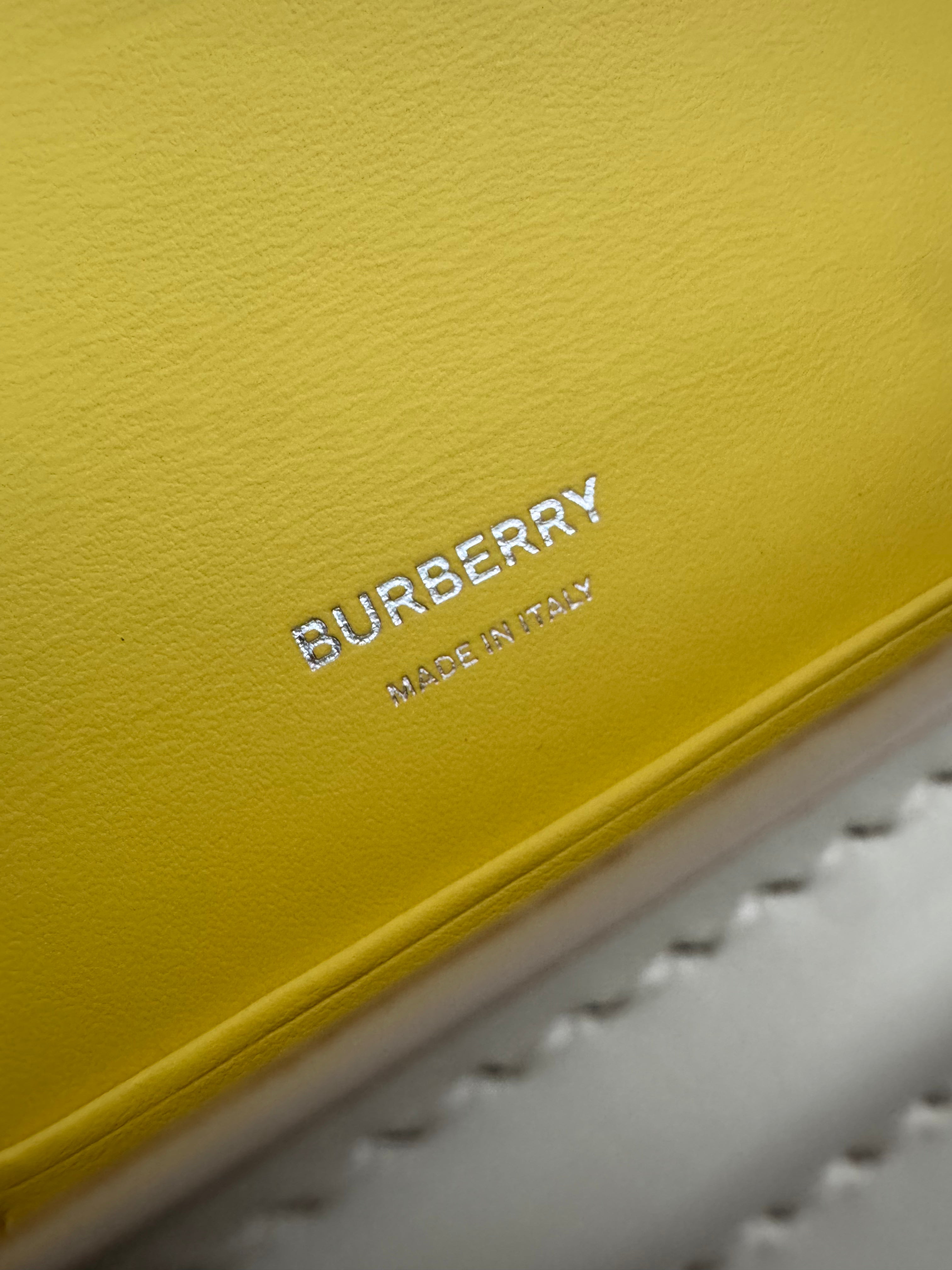 Burberry TB in Pale Vanilla and Silver Hardware