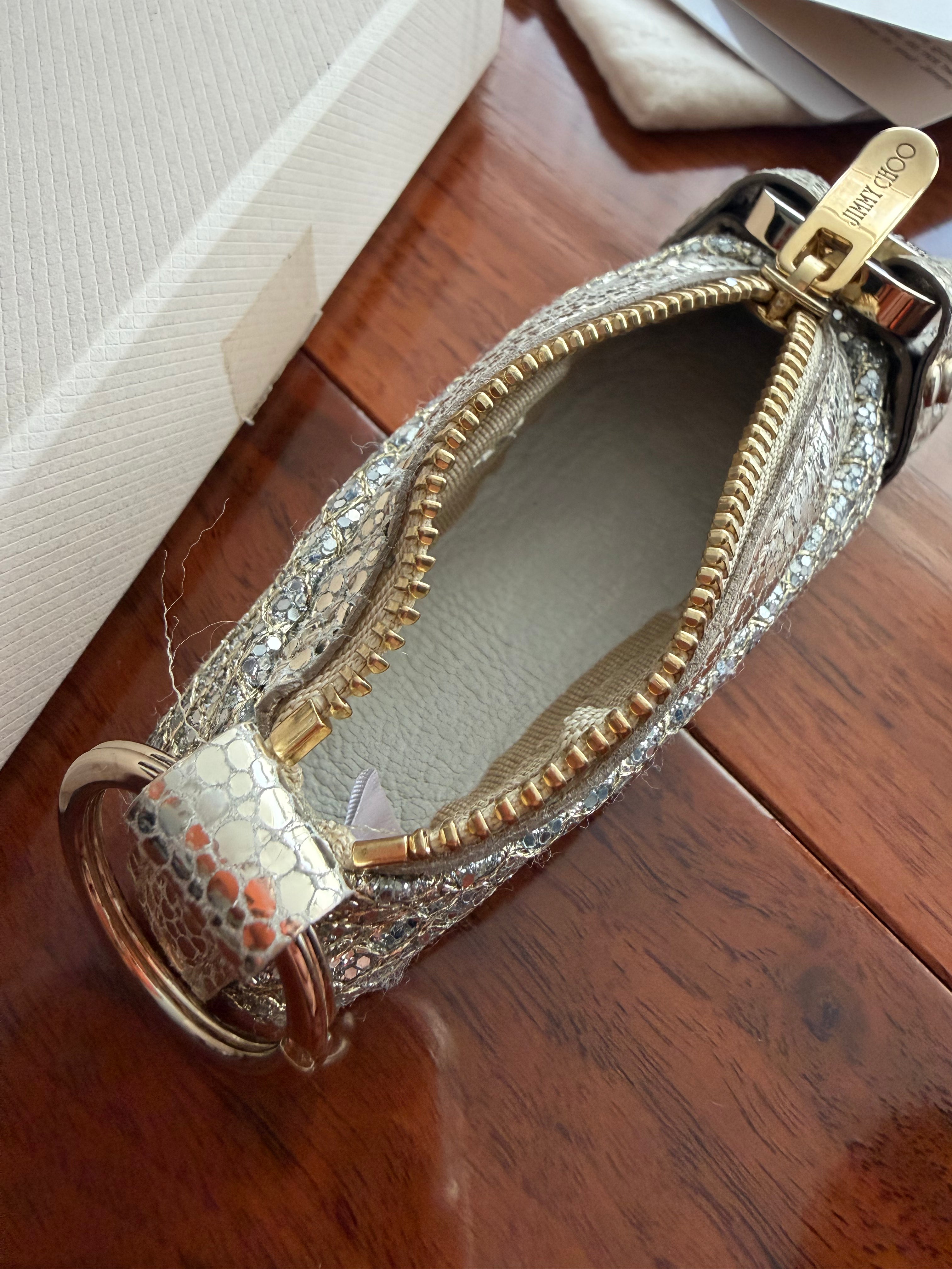 Jimmy Choo Glitter Coin Purse Shoe Keychain