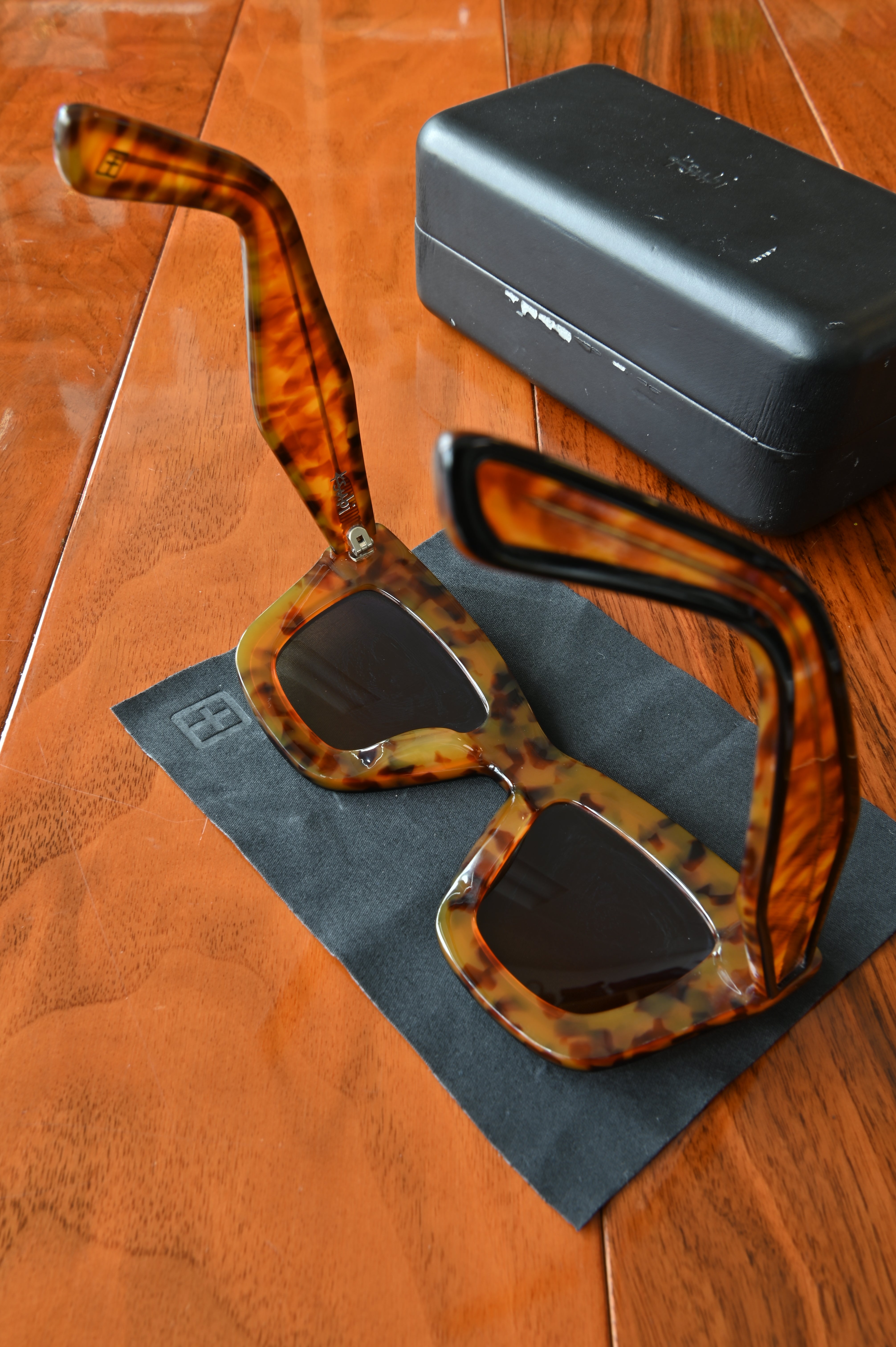 Ksubi Brown Skeleton Sunglasses arms