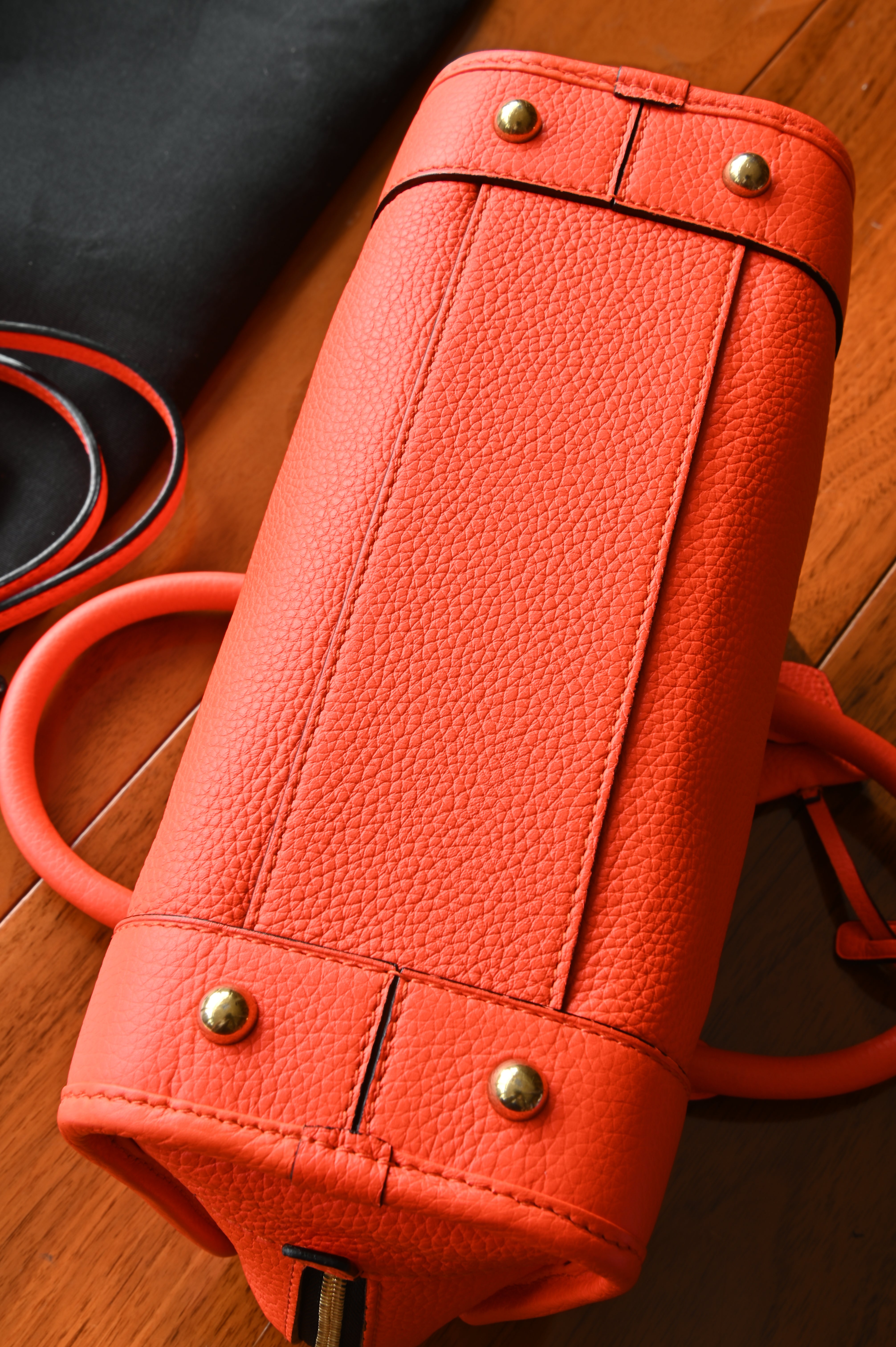 Loewe Neon Orange Amazona Handbag bottom