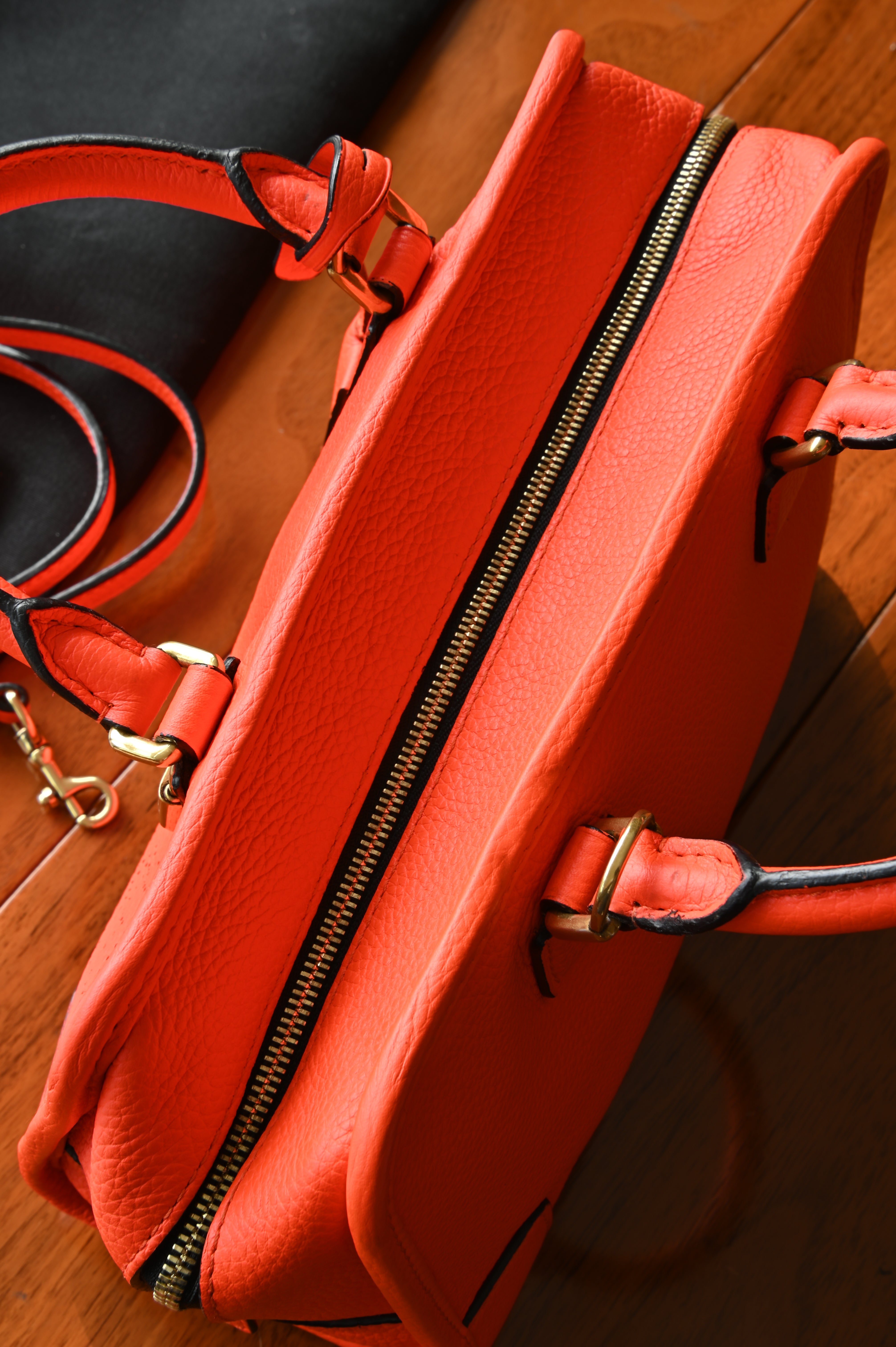 Loewe Neon Orange Amazona Handbag top