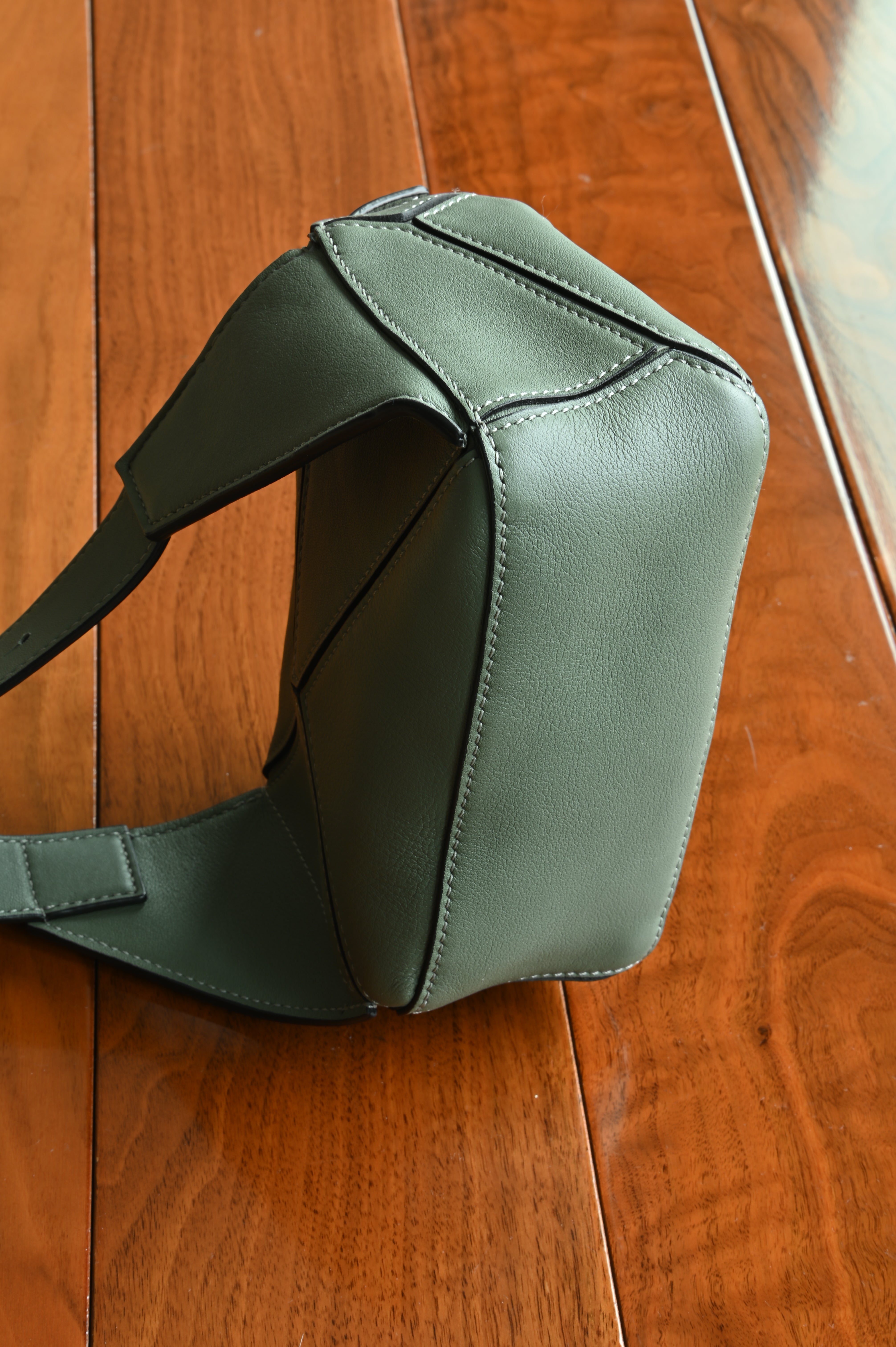 Loewe Sage Green Puzzle Edge Bag bottom two