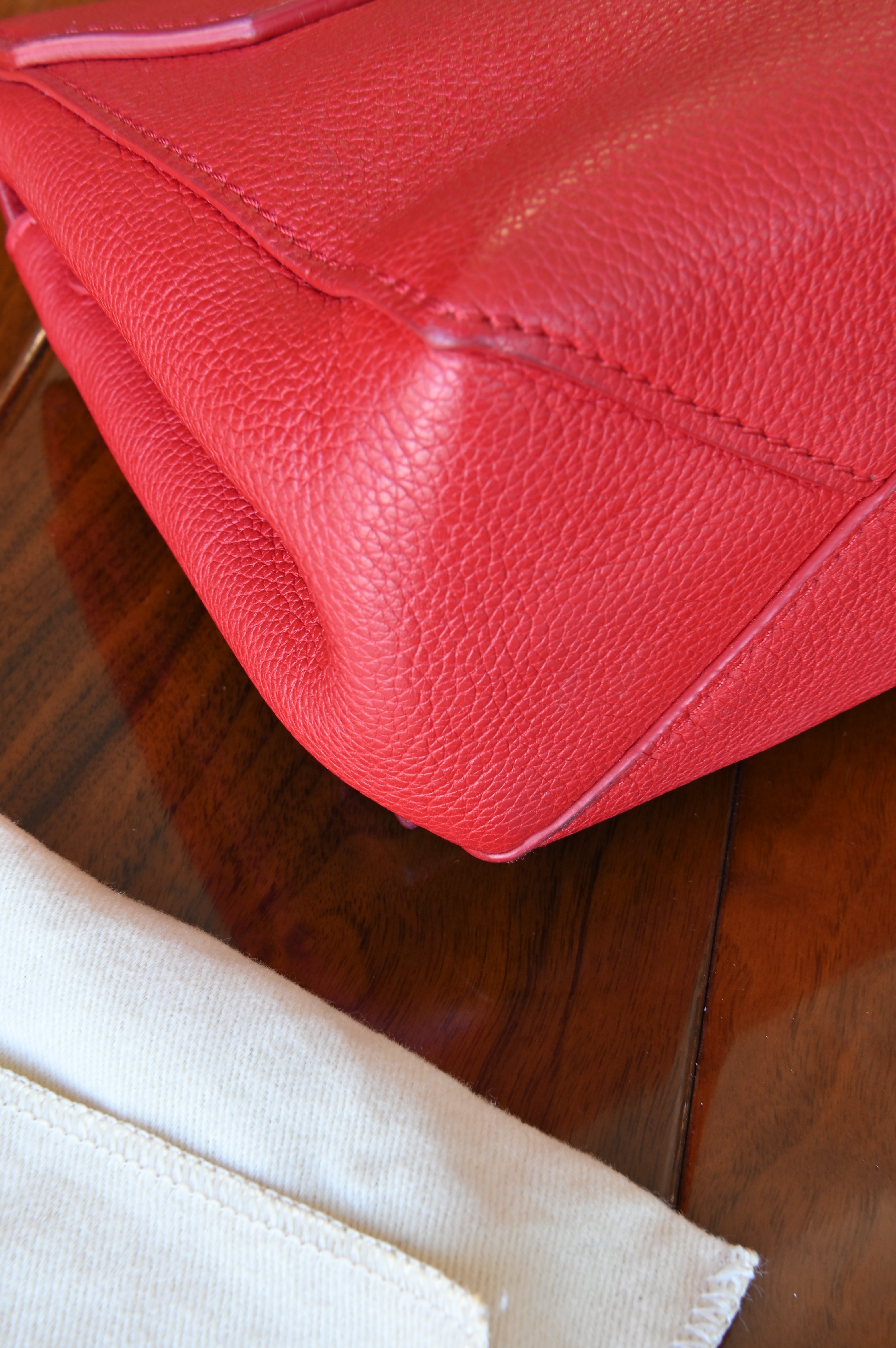 Louis Vuitton Red Lockme Crossbody Bag angle