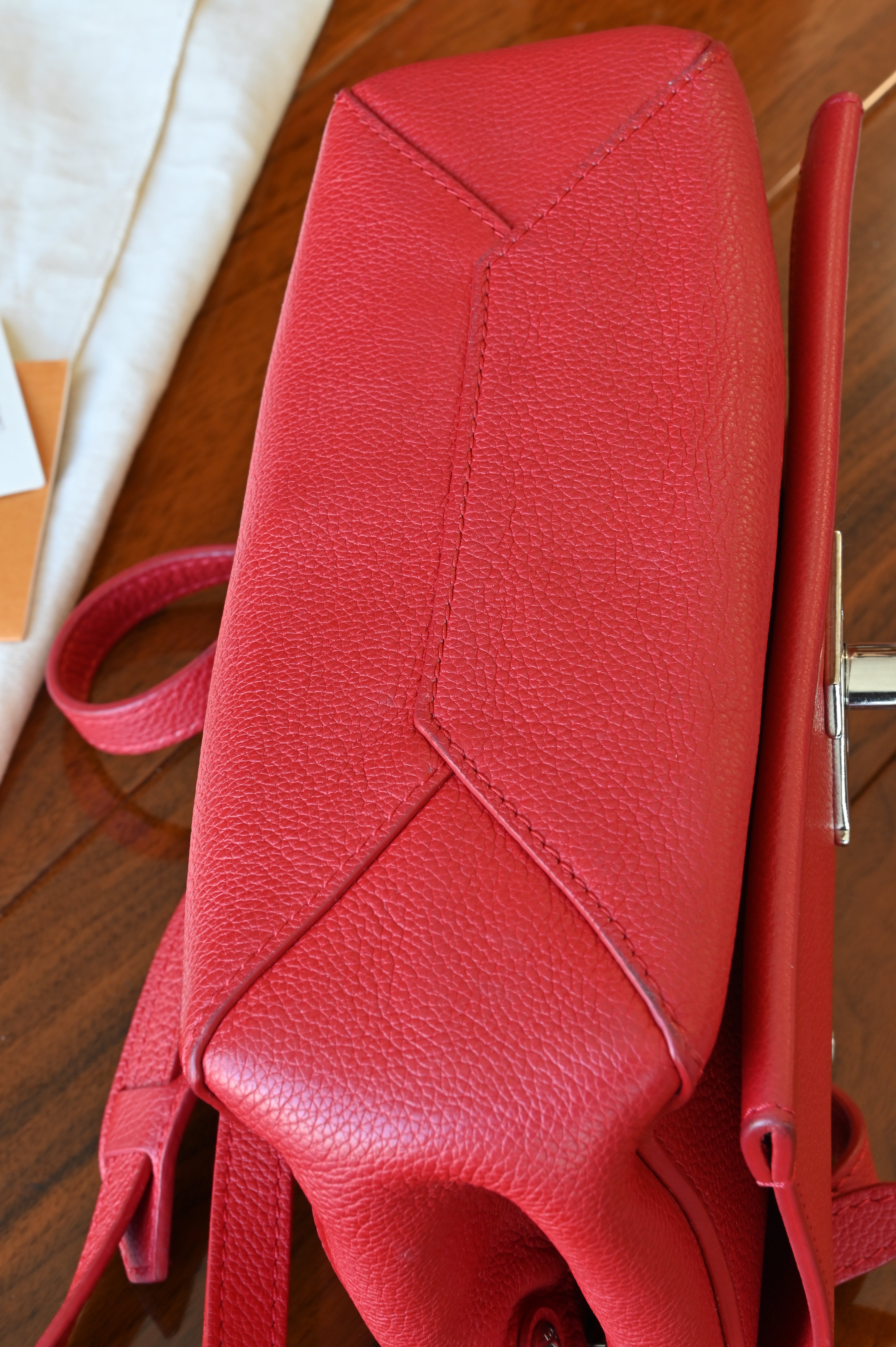 Louis Vuitton Red Lockme Crossbody Bag bottom