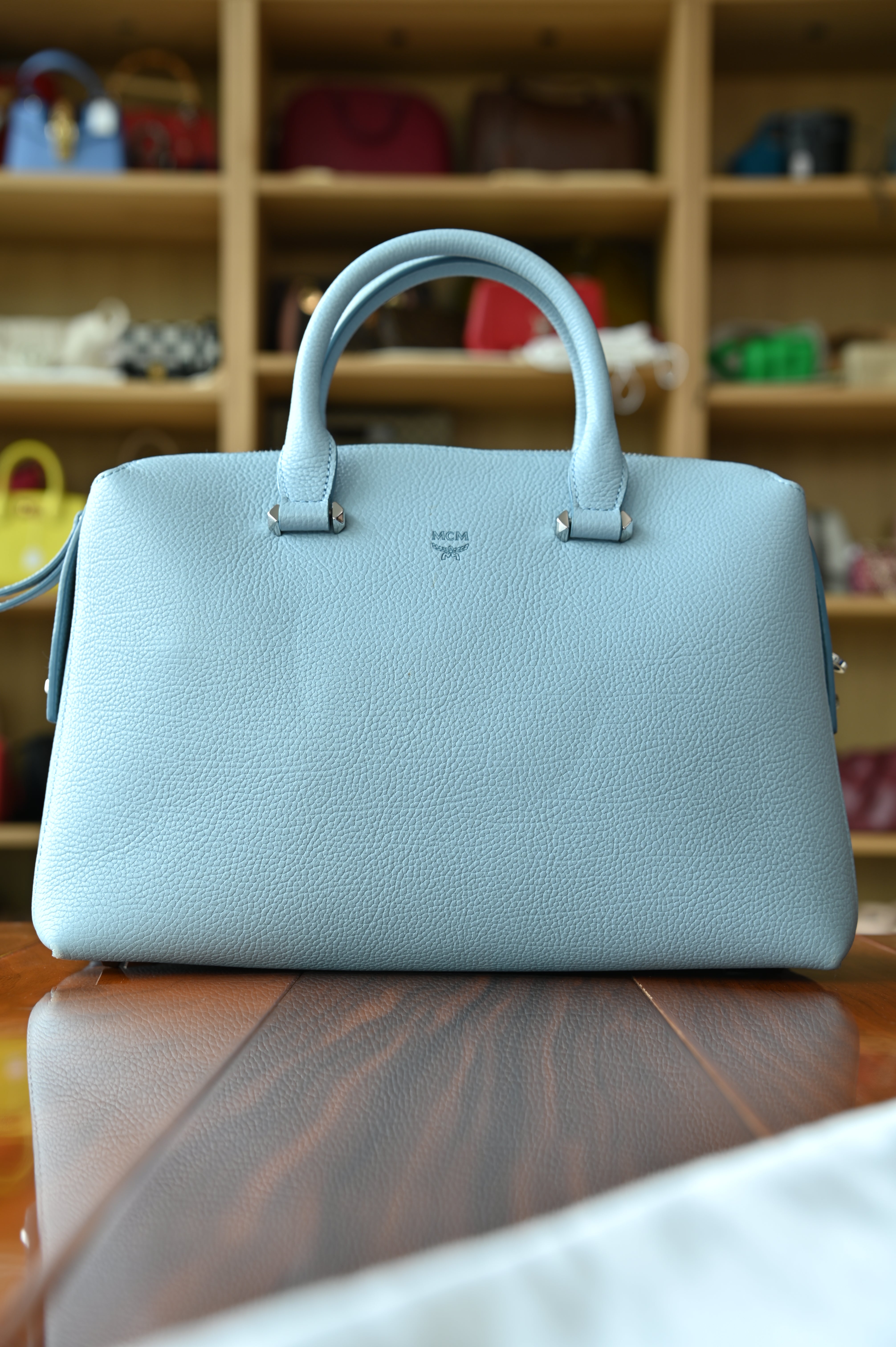 MCM Light Blue Crossbody Bag