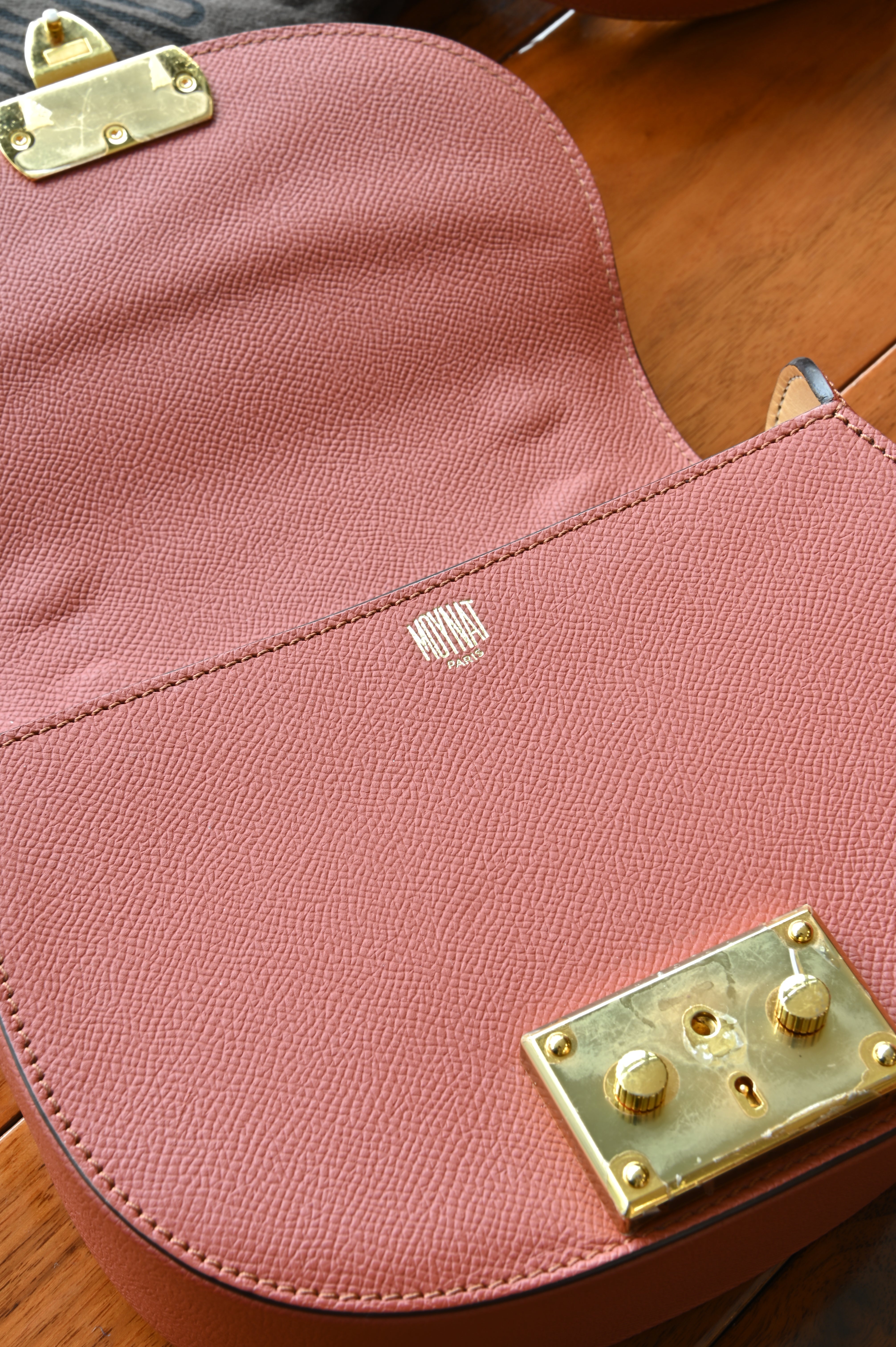 Moynat Bourbon Flori Shoulder Bag open