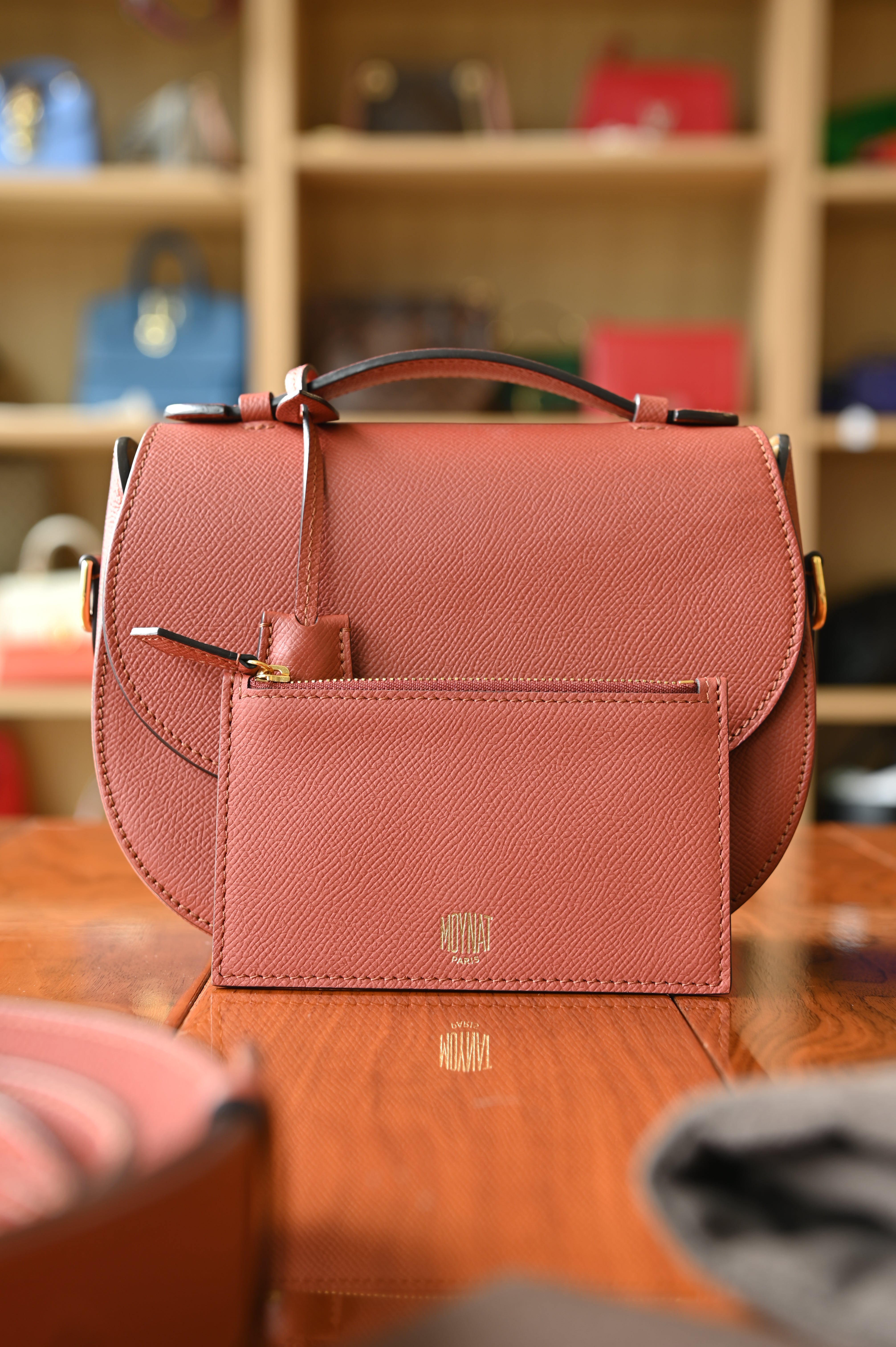 Moynat Bourbon Flori Shoulder Bag pocket