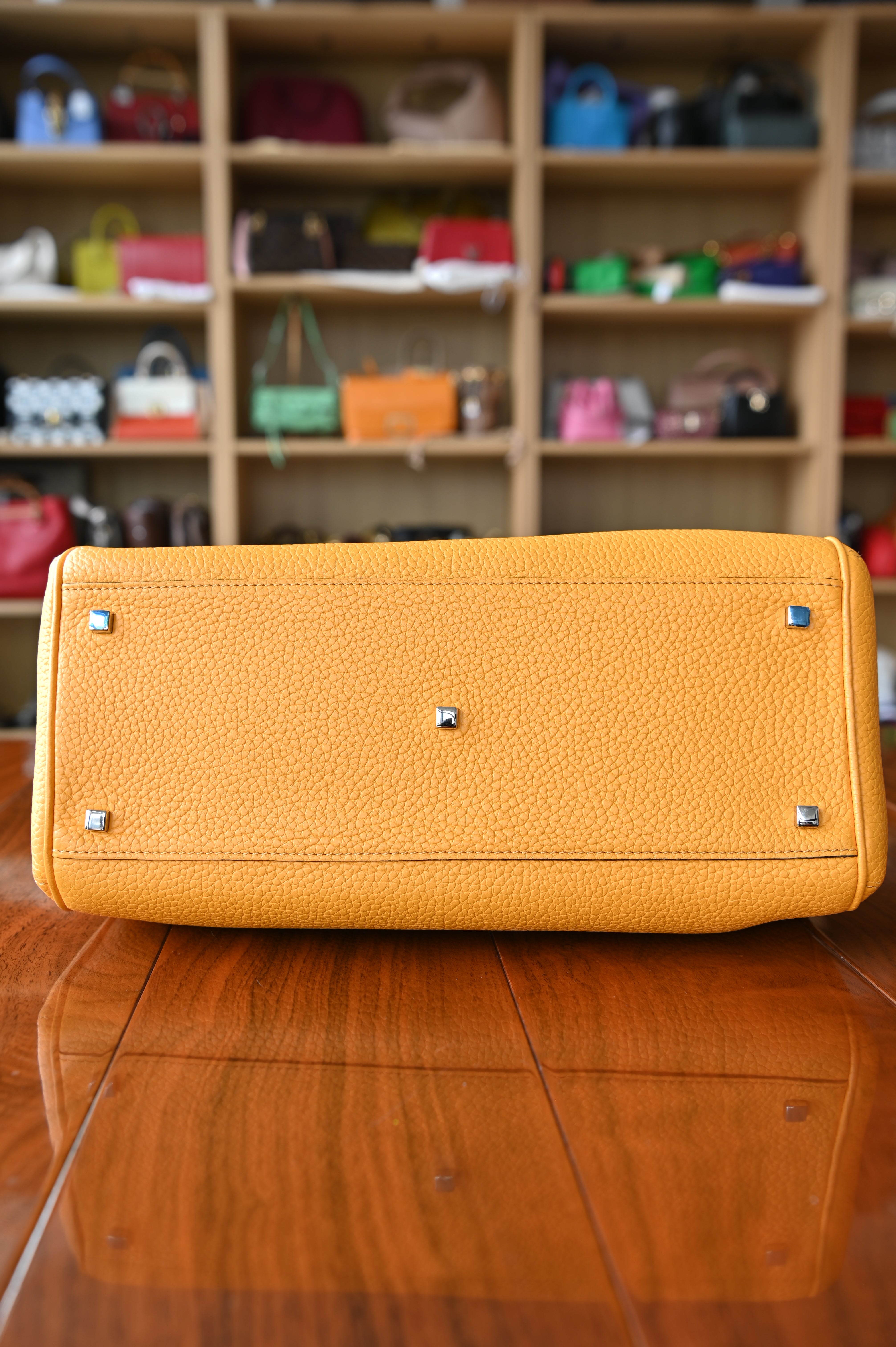 Moynat Pauline Orange Bag bottom