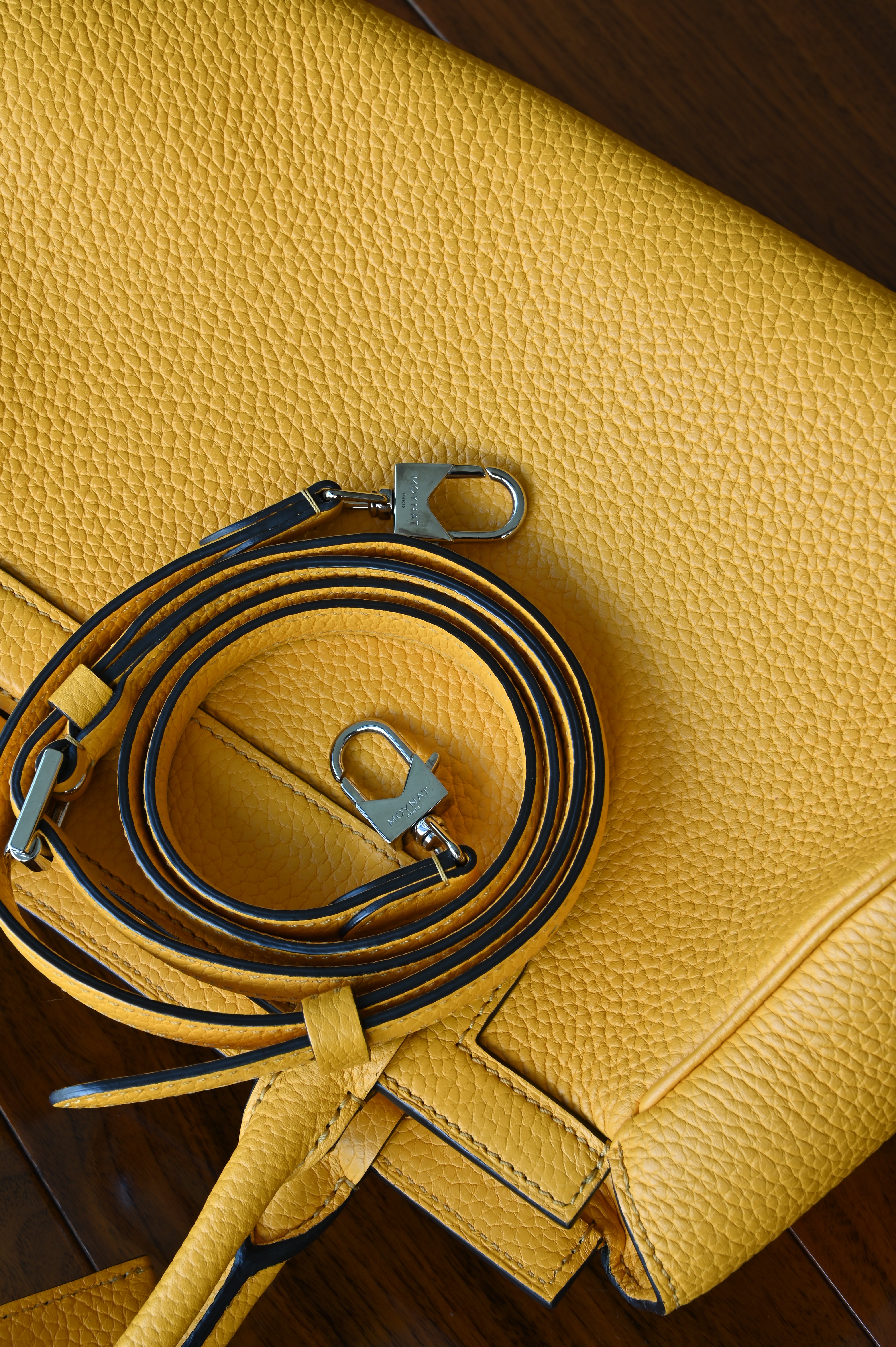 Moynat Pauline Orange Bag strap logo