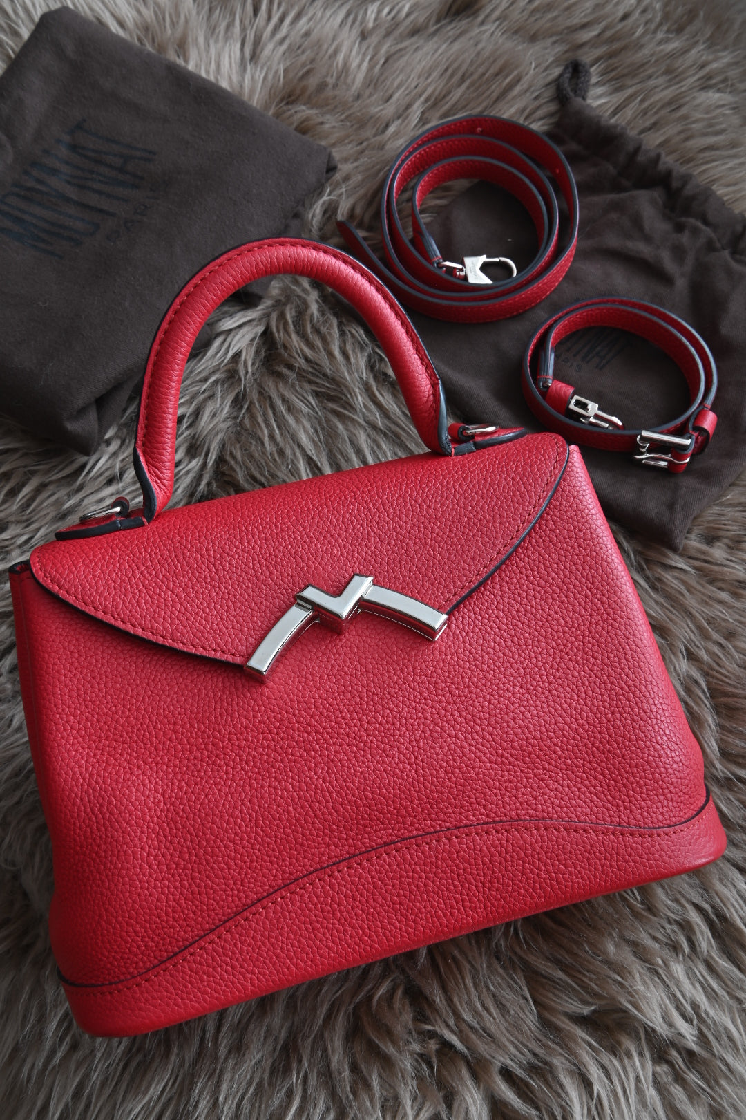 Moynat Rouge Gabrielle BB Silver Hardware front