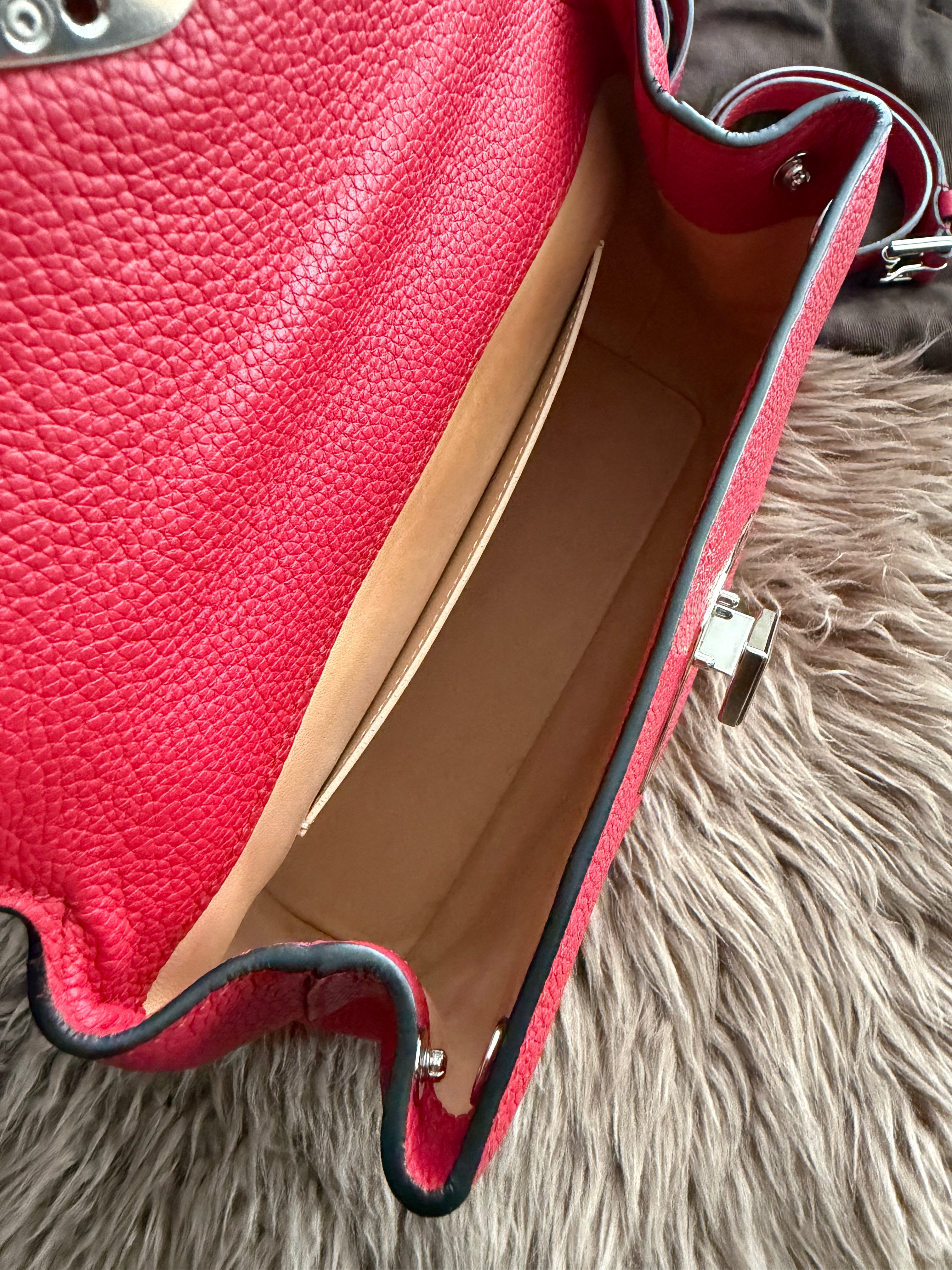 Moynat Rouge Gabrielle BB Silver Hardware inside