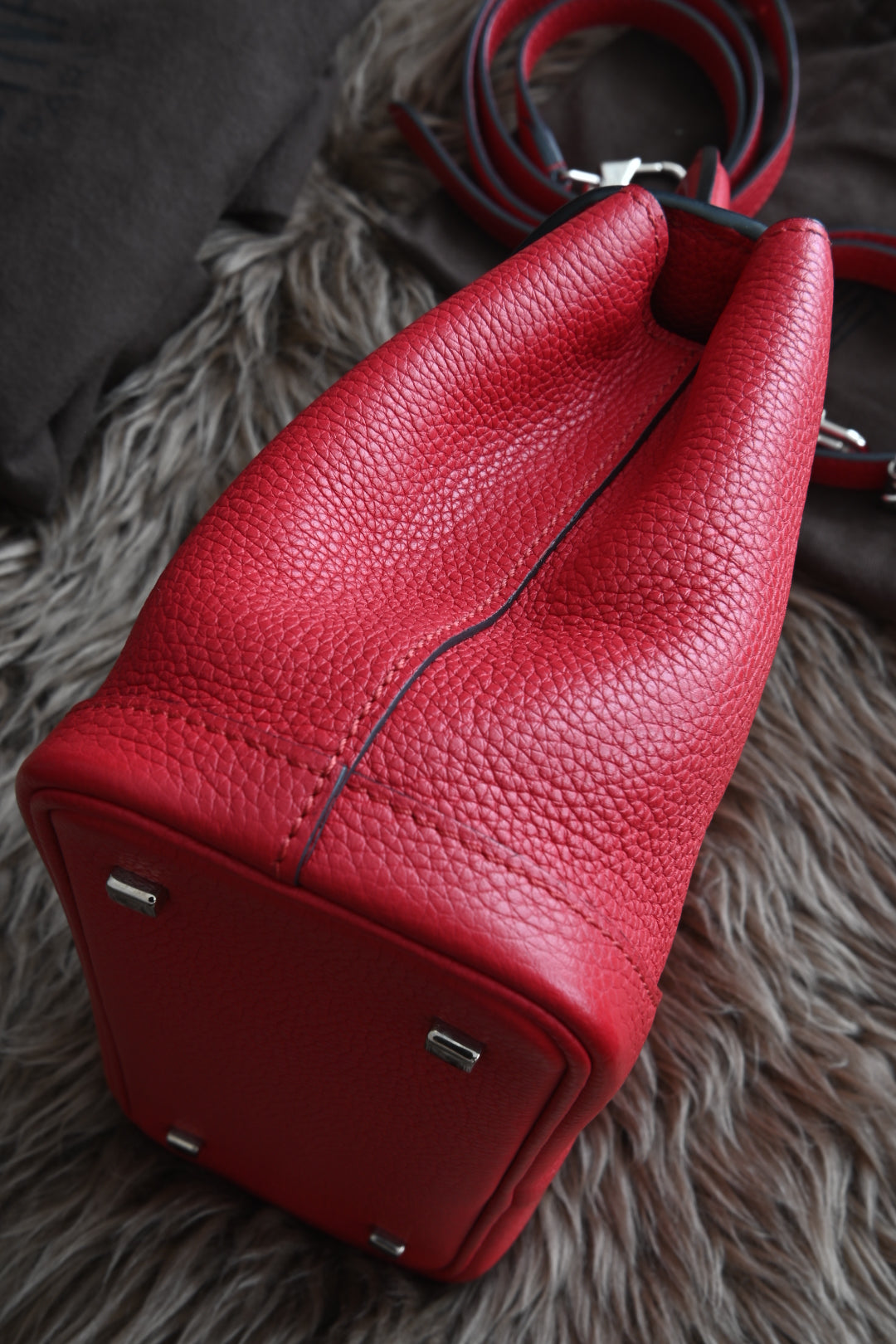Moynat Rouge Gabrielle BB Silver Hardware right