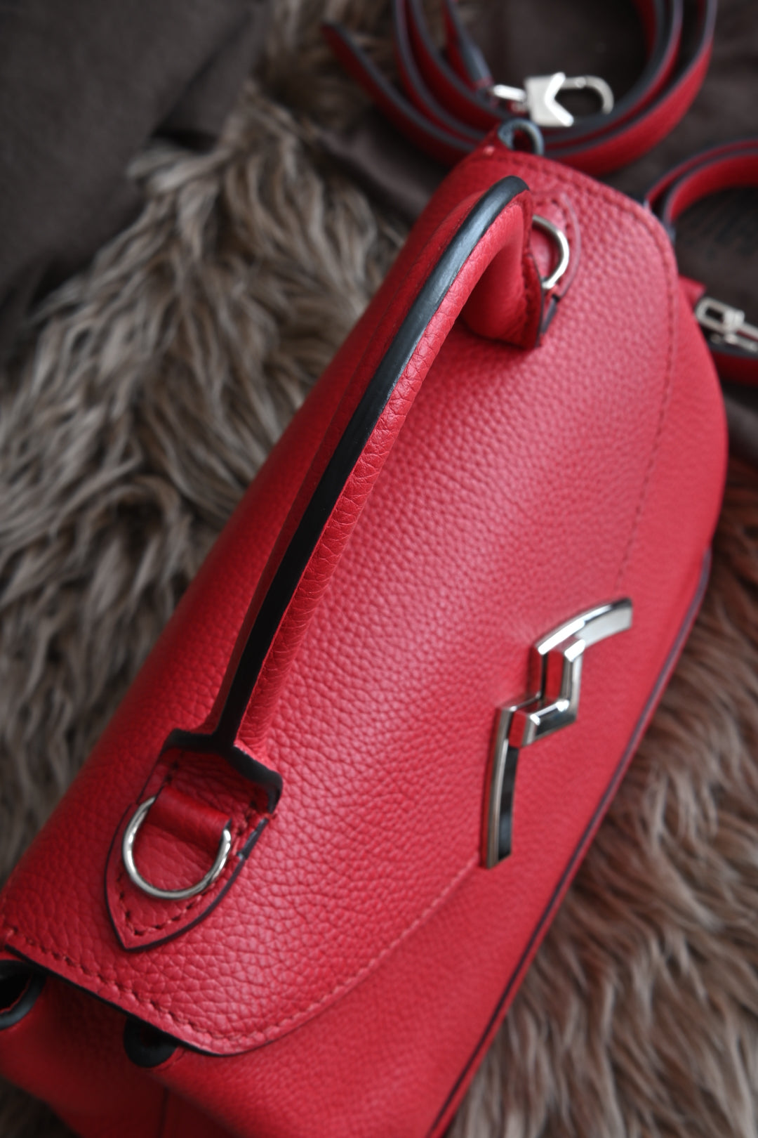 Moynat Rouge Gabrielle BB Silver Hardware top
