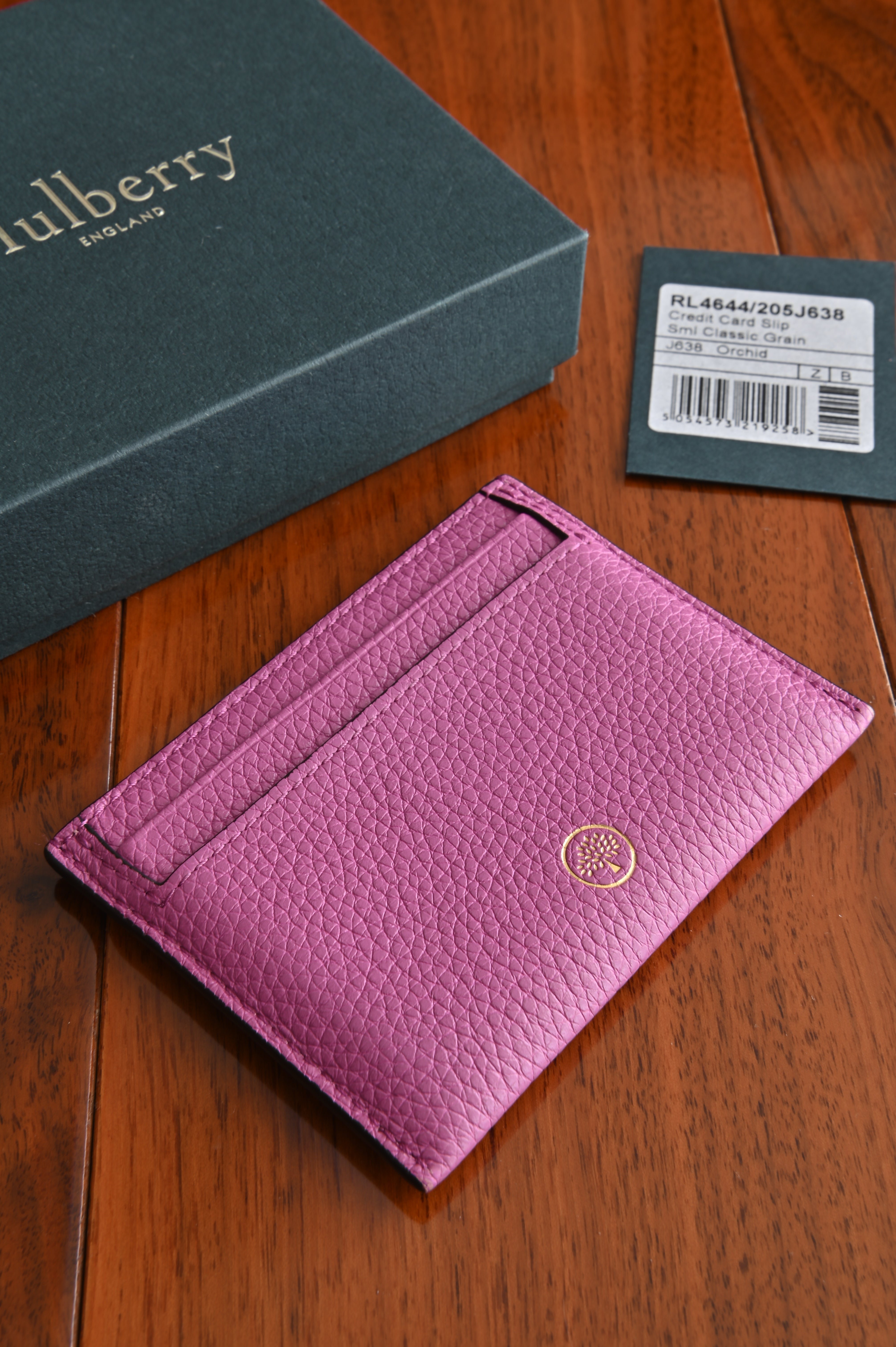 Mulberry Orchid Credit Card Holder back