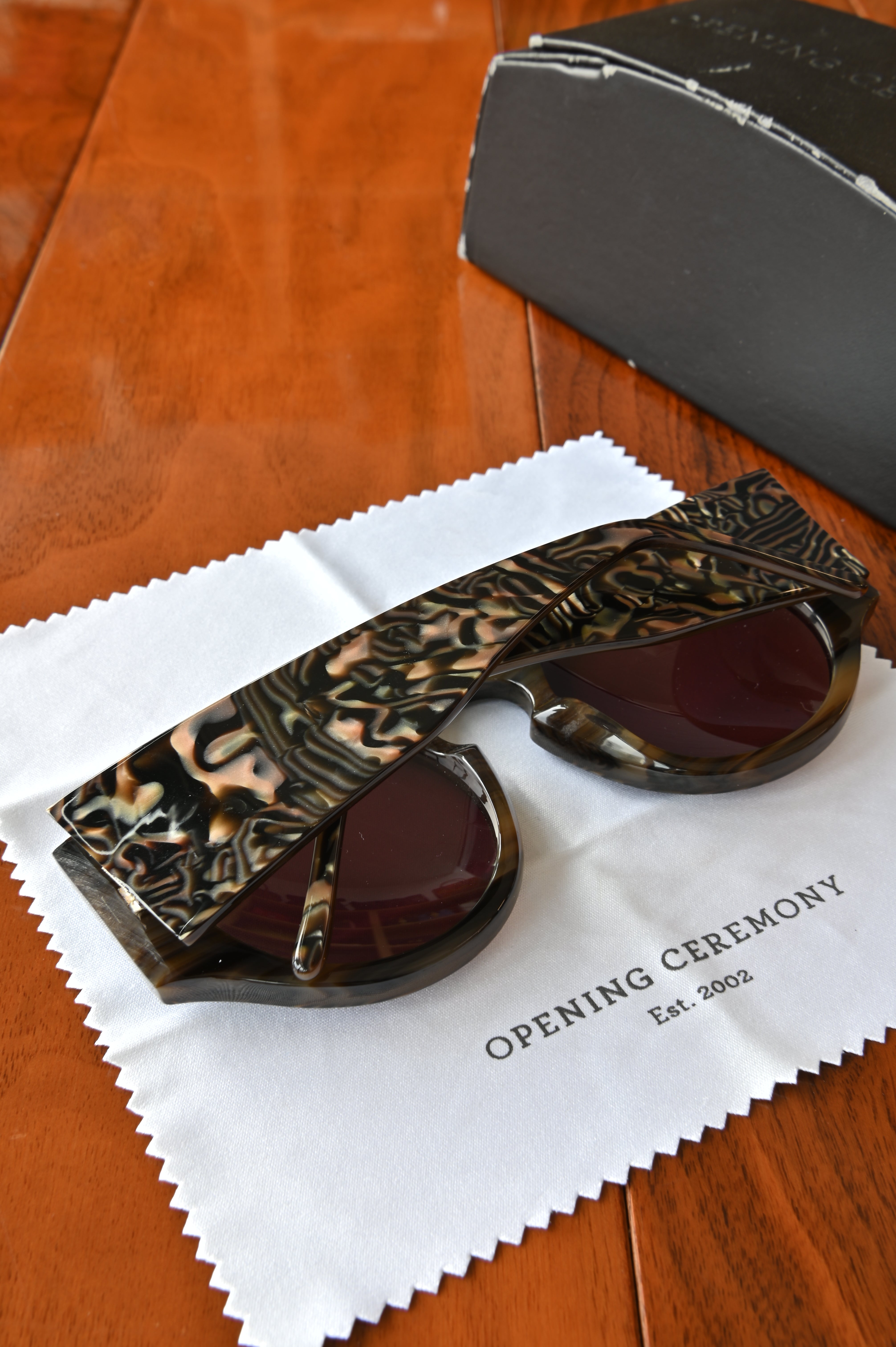 Opening Ceremony Round Olive Sunglasses back