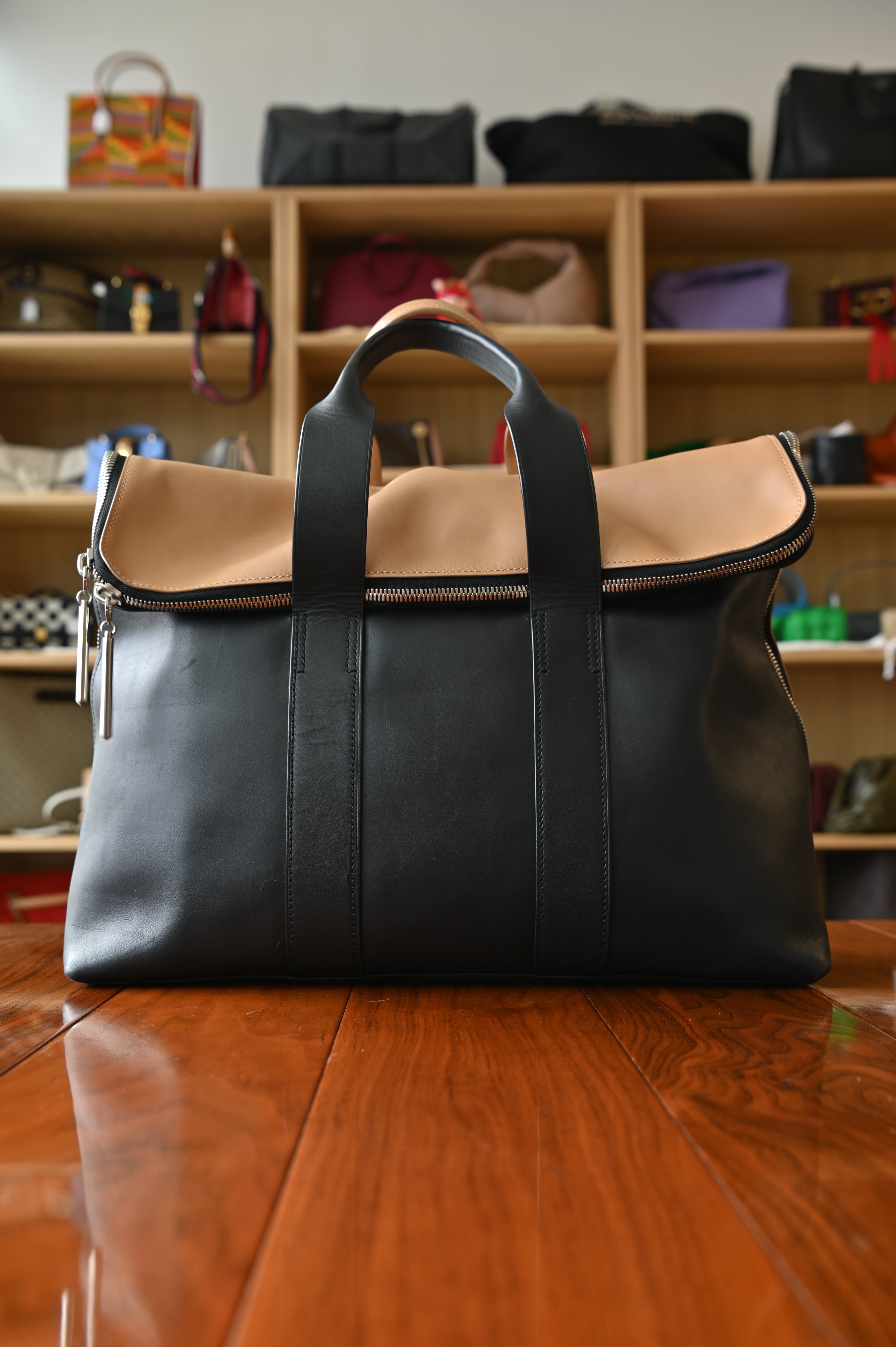 Philip Lim Bi-Colour Laptop Bag black