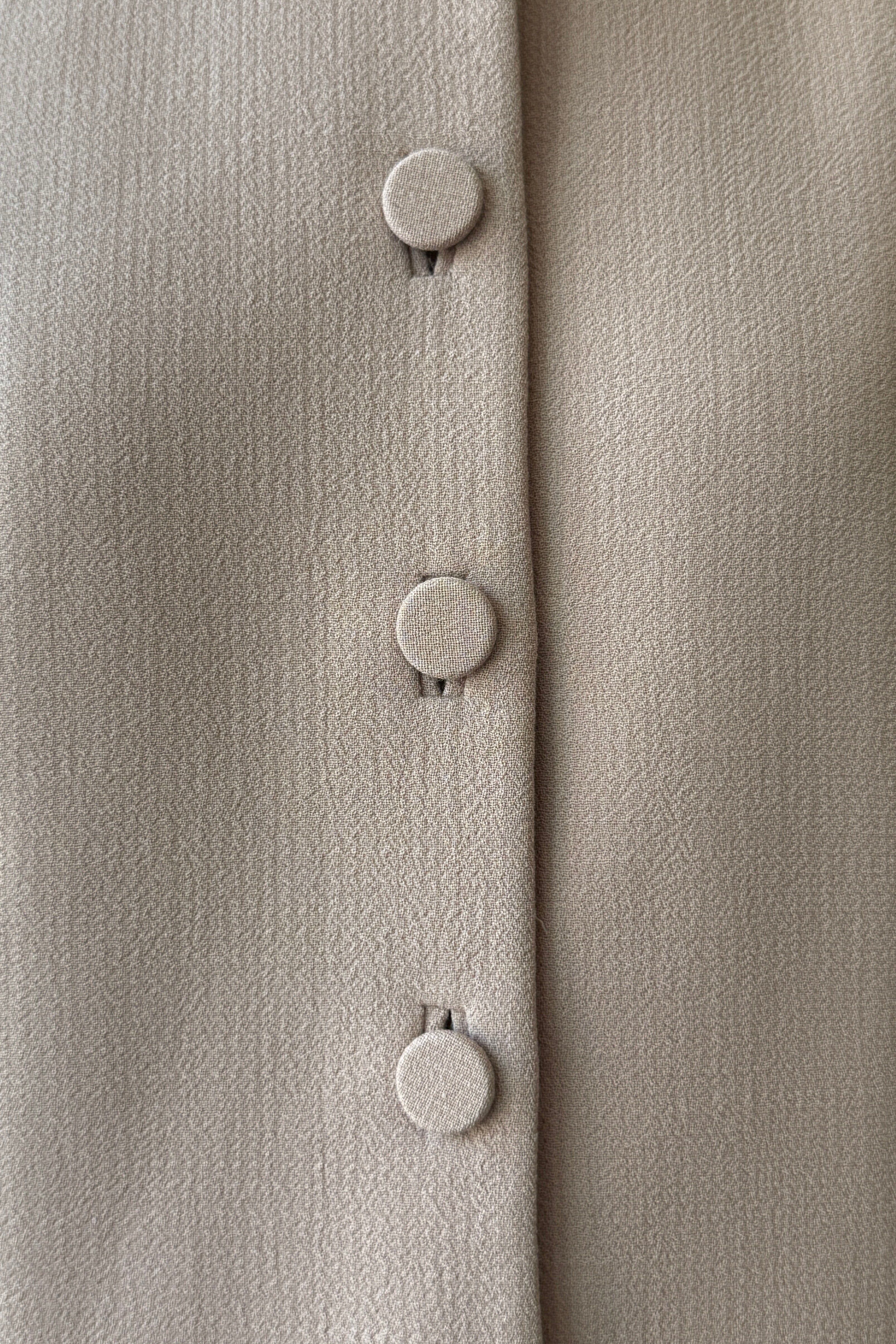 Prada Pink Beige Two-Piece Dress Suit button