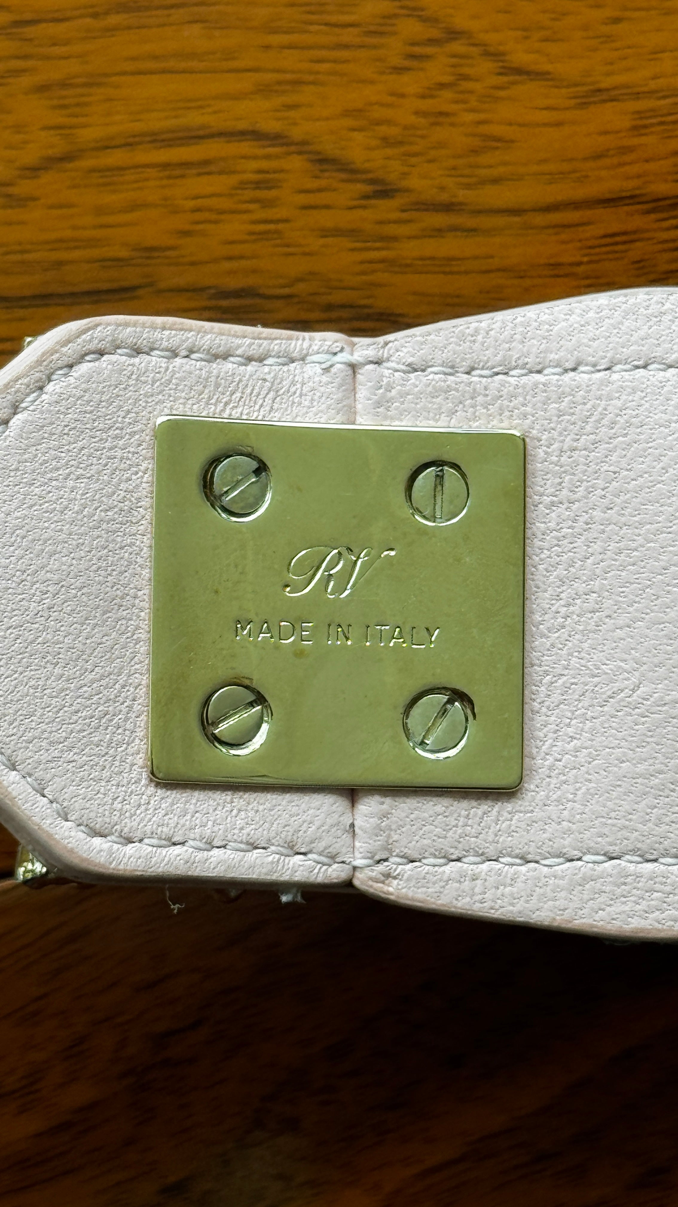 Roger Vivier Pink Miss Vivier Strass Buckle Shoulder Bag detail
