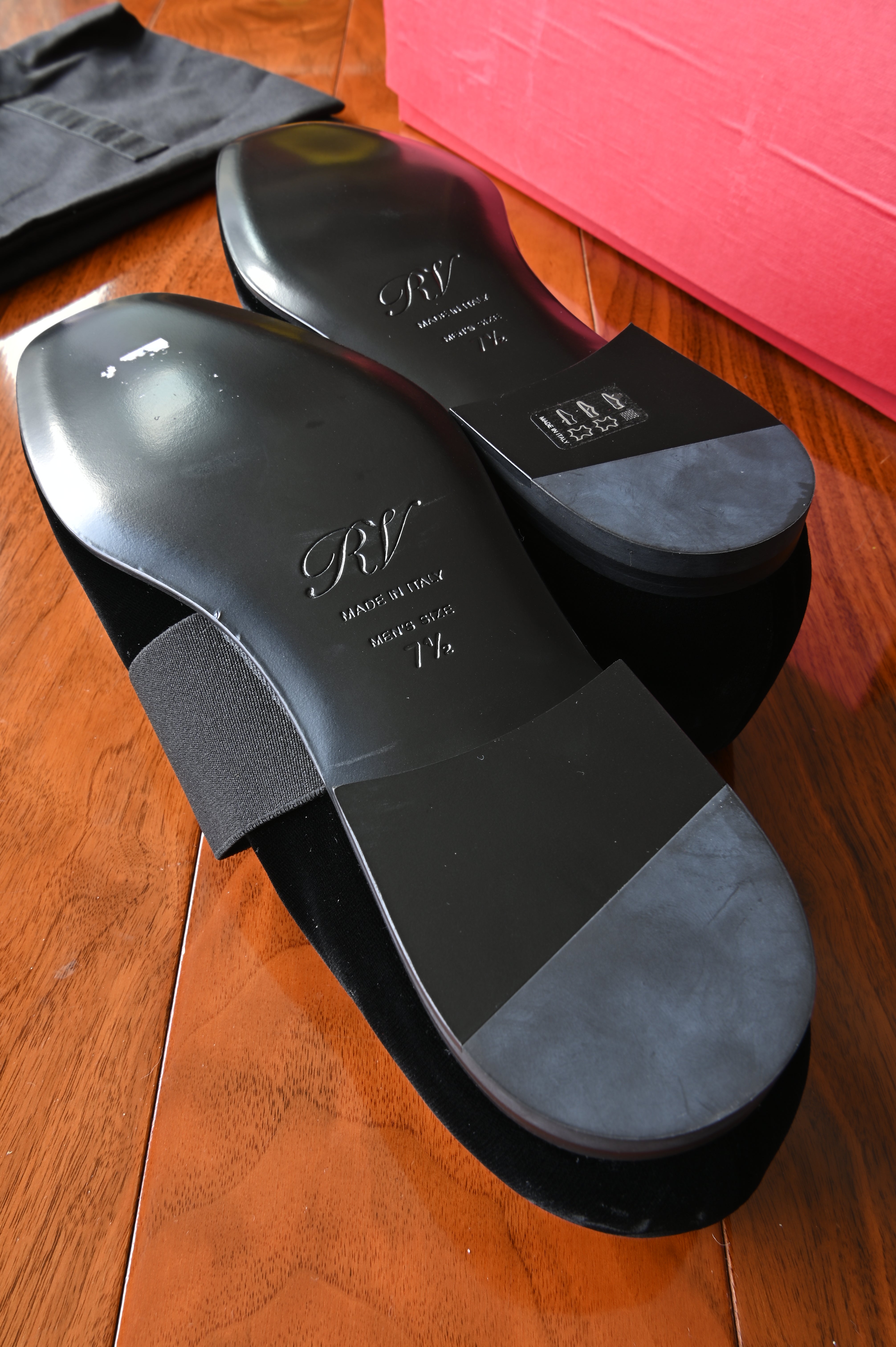 Roger Vivier Tuxedo Man Loafers in Black Velvet bottom