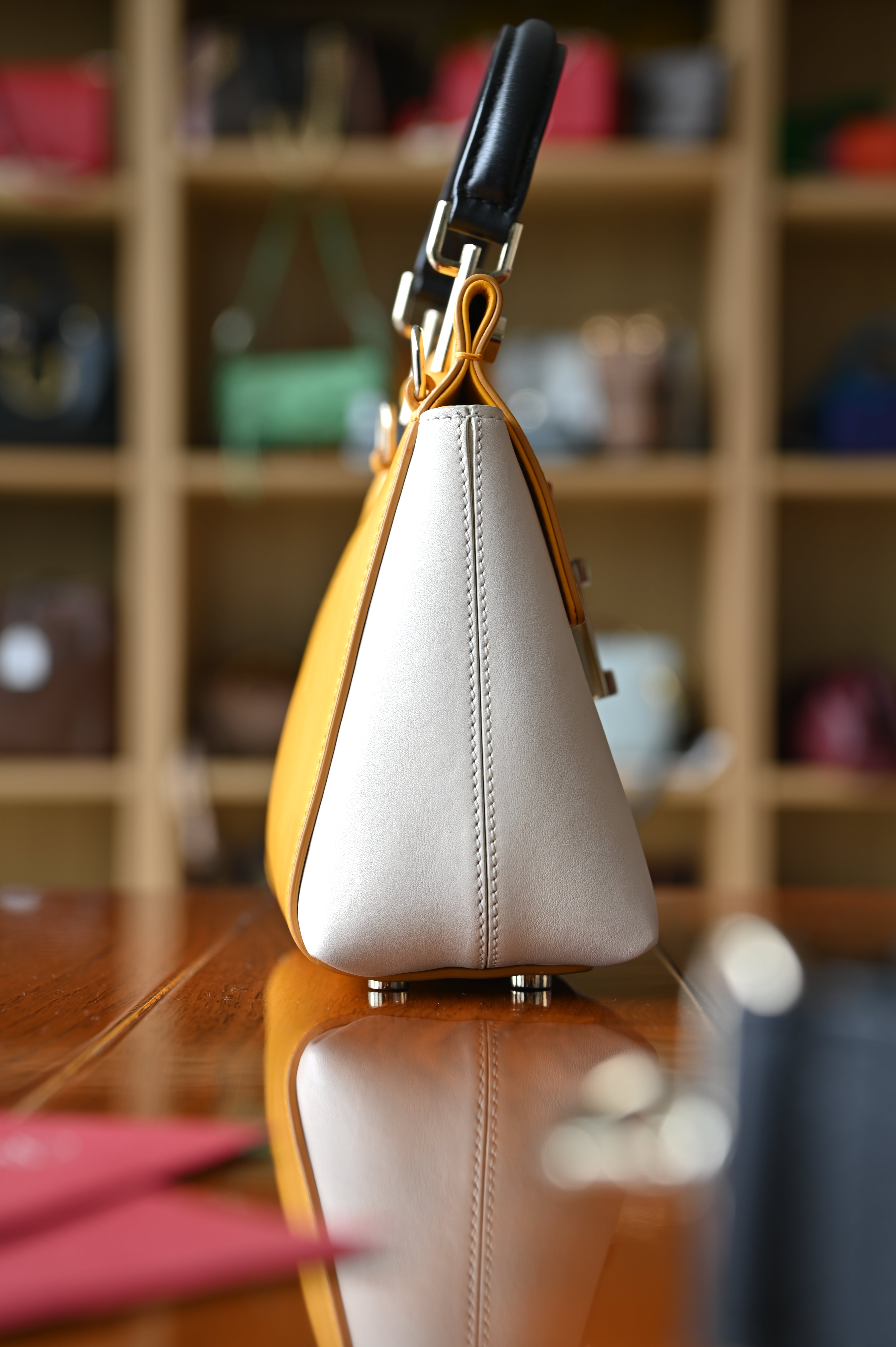 Roger Vivier Viv' Cabas Tri-Color Leather Bag side