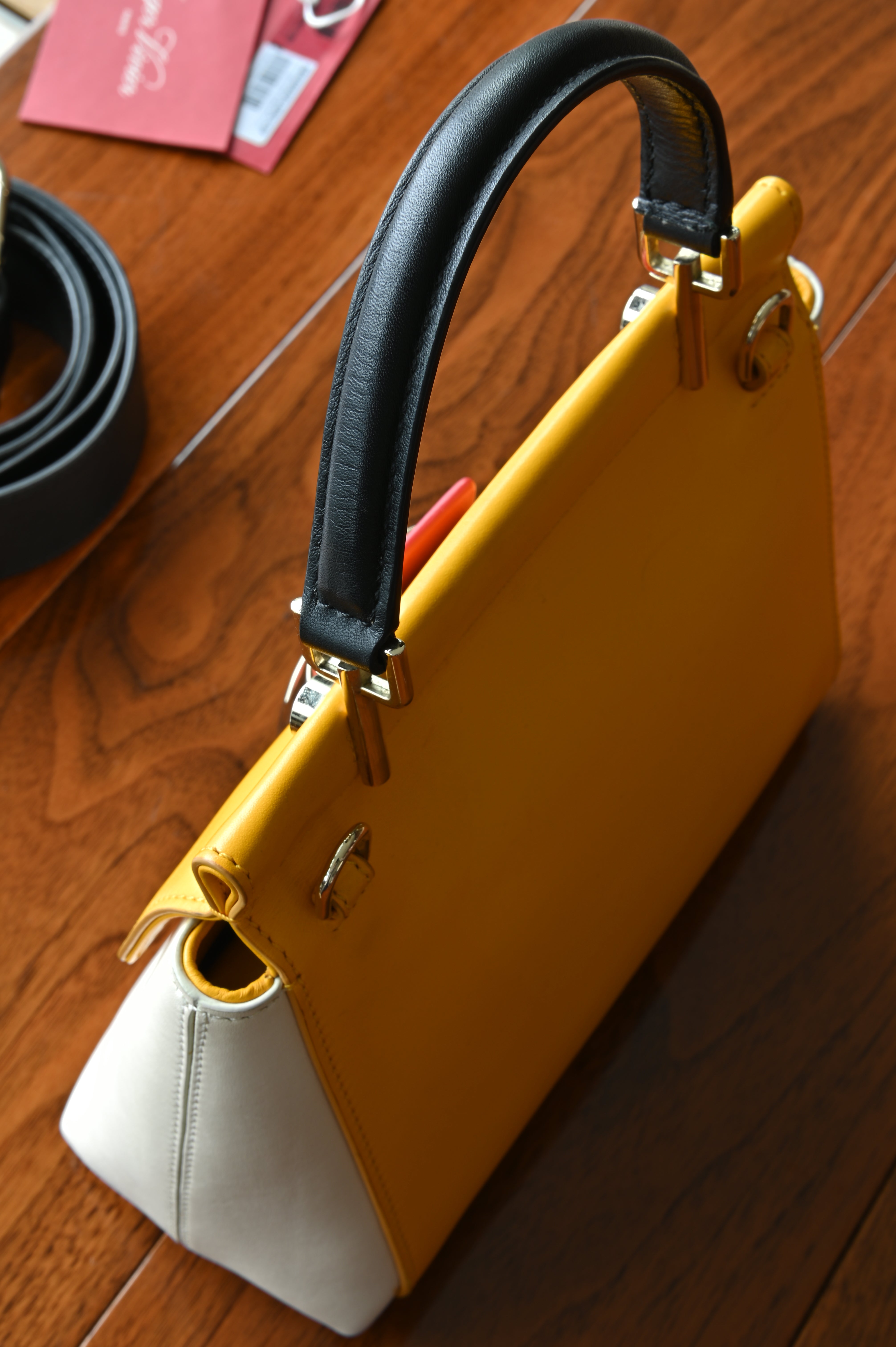 Roger Vivier Viv' Cabas Tri-Color Leather Bag top
