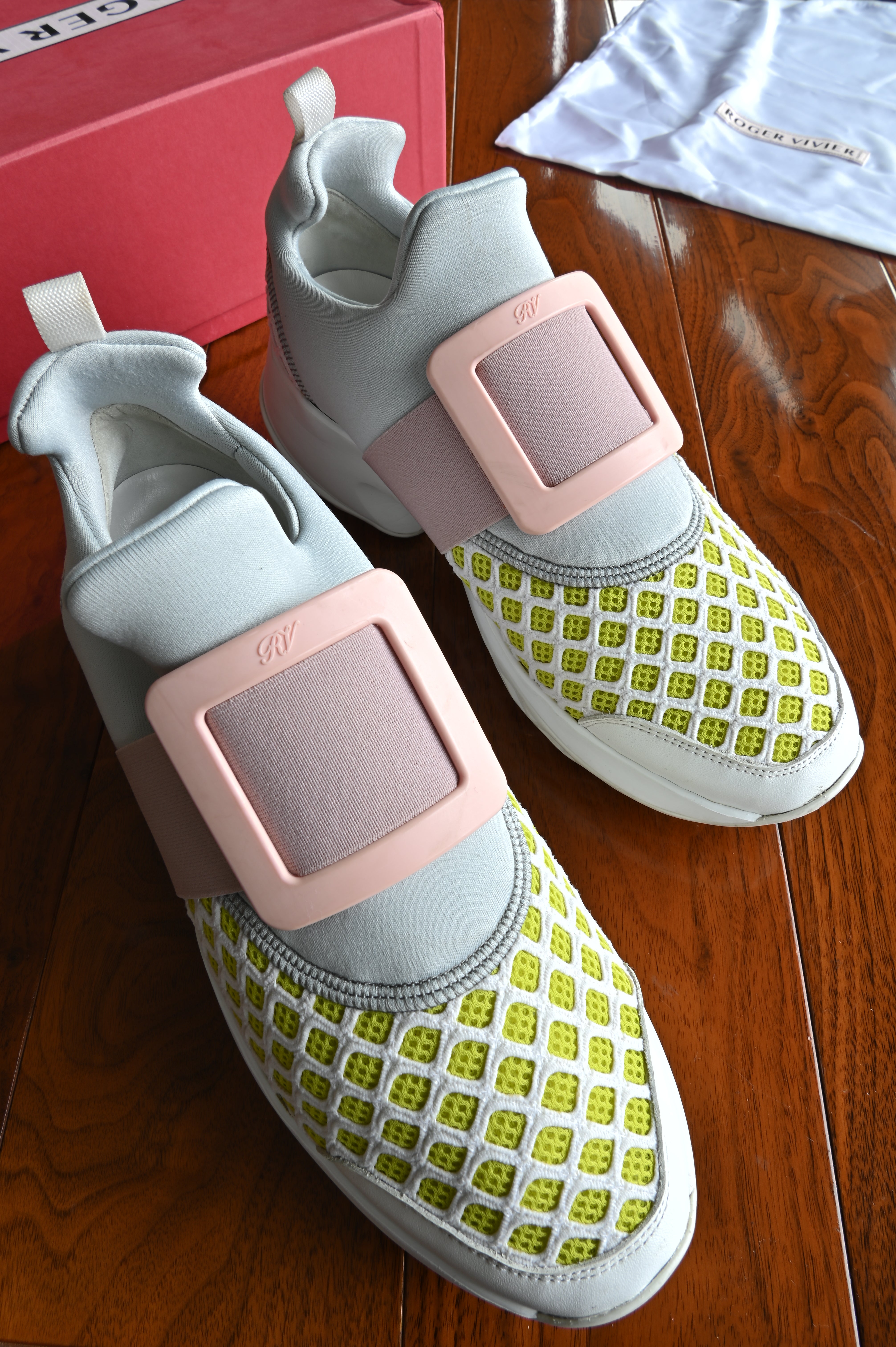 Roger Vivier Viv' Run Tri-Color Sneakers