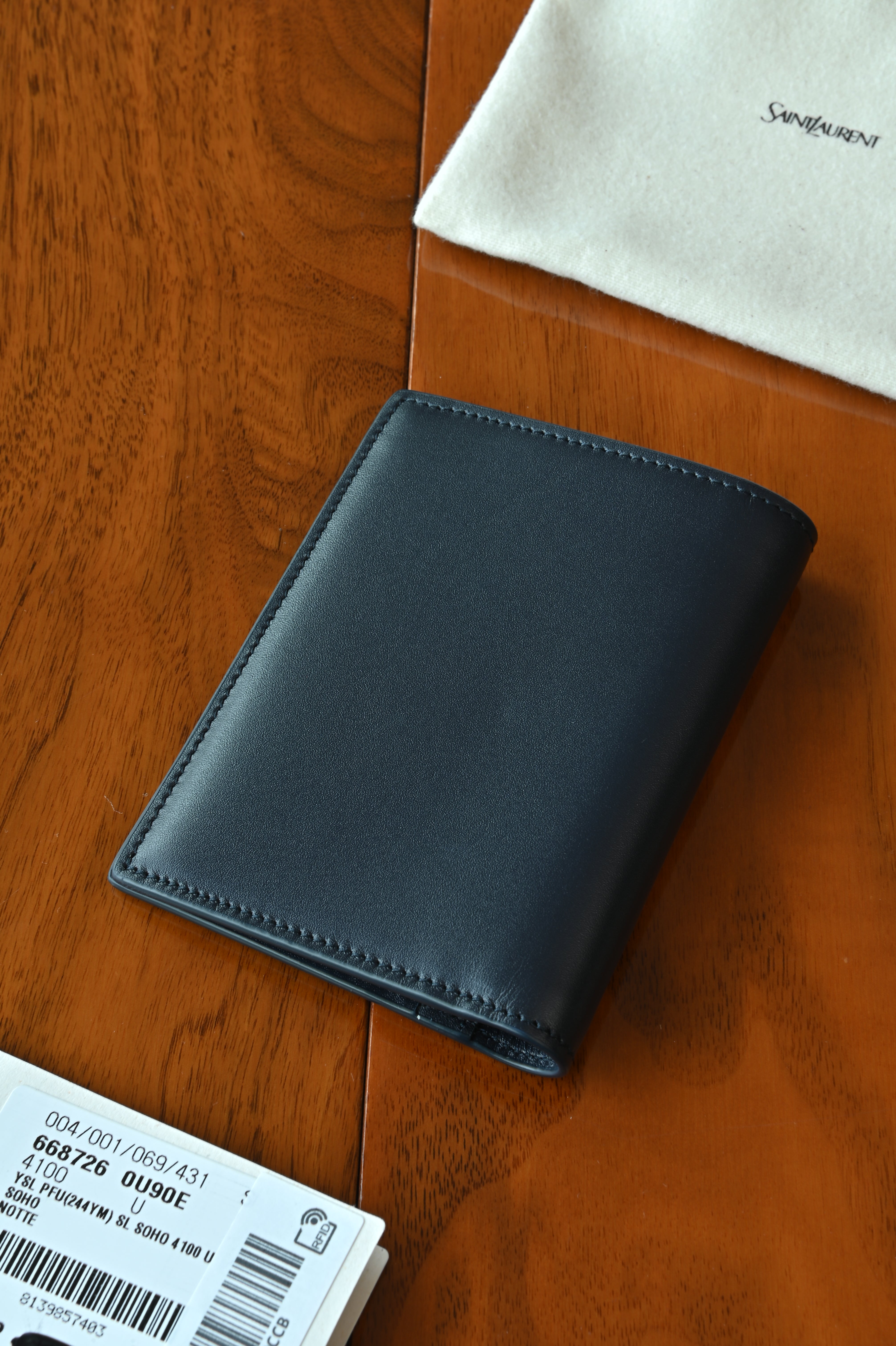 Saint Laurent Black PFU Wallet back