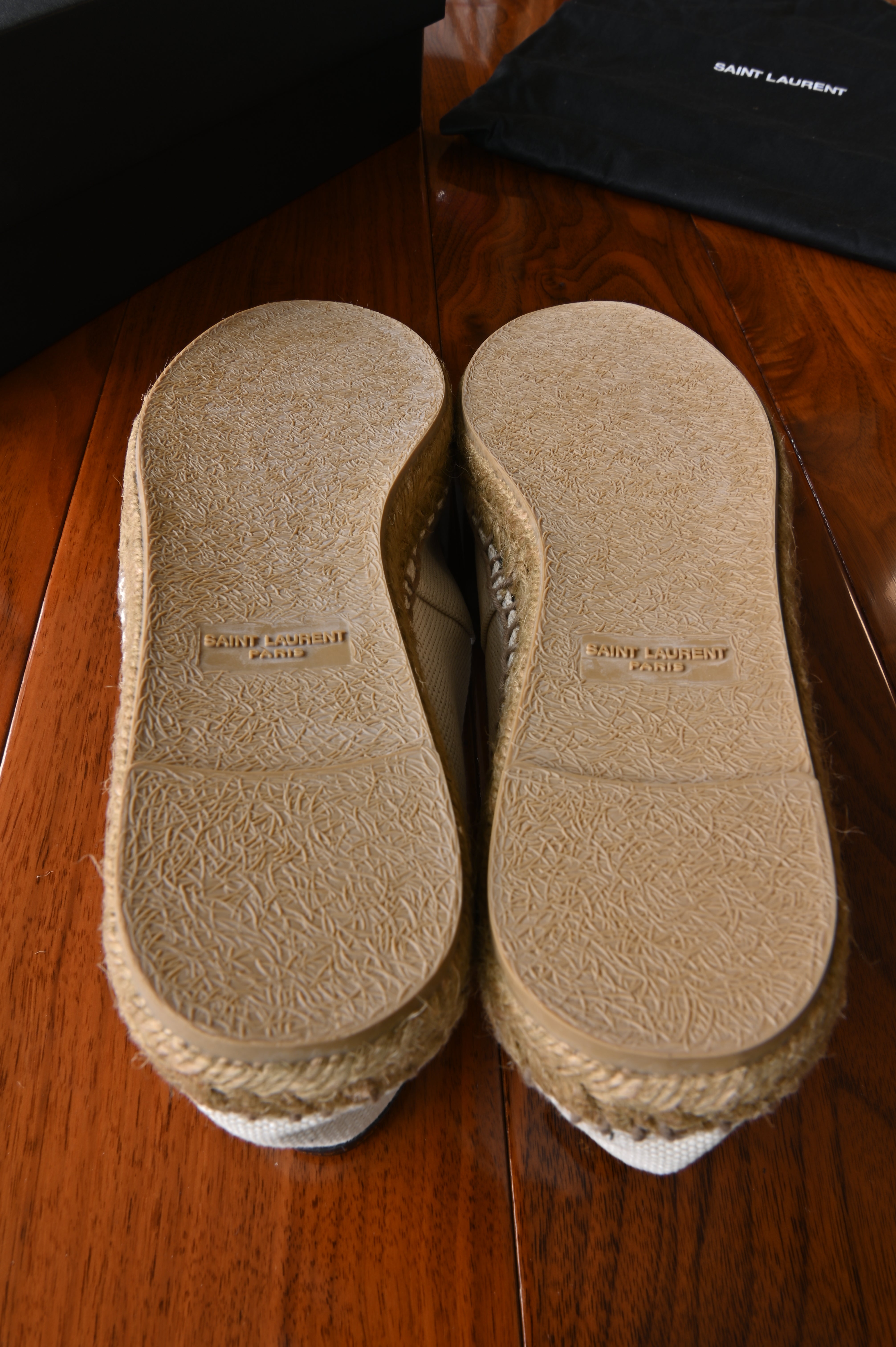 Saint Laurent Canvas Plato Plus Espadrille bottom