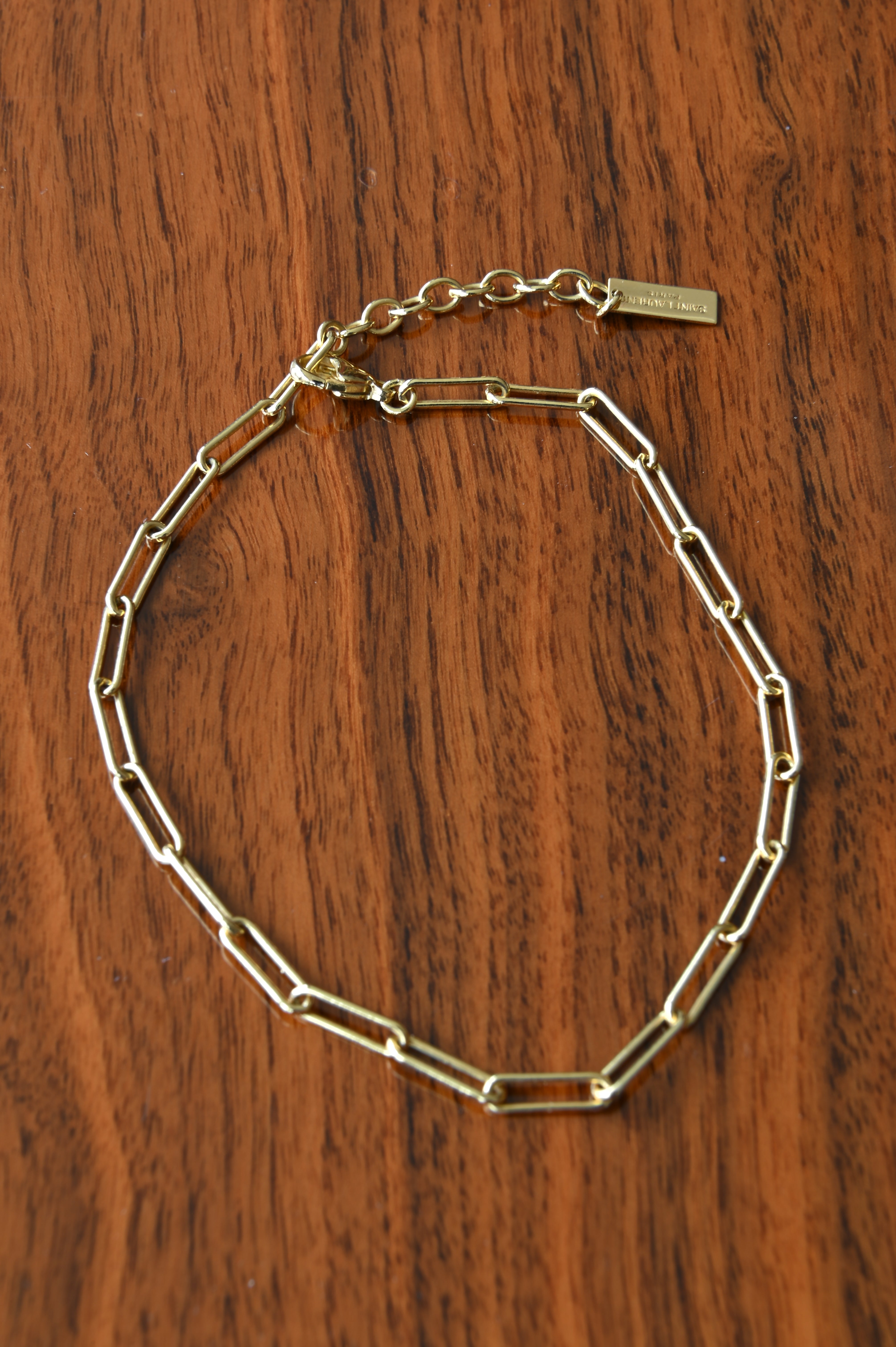 Saint Laurent Gold Metal Chain Bracelet