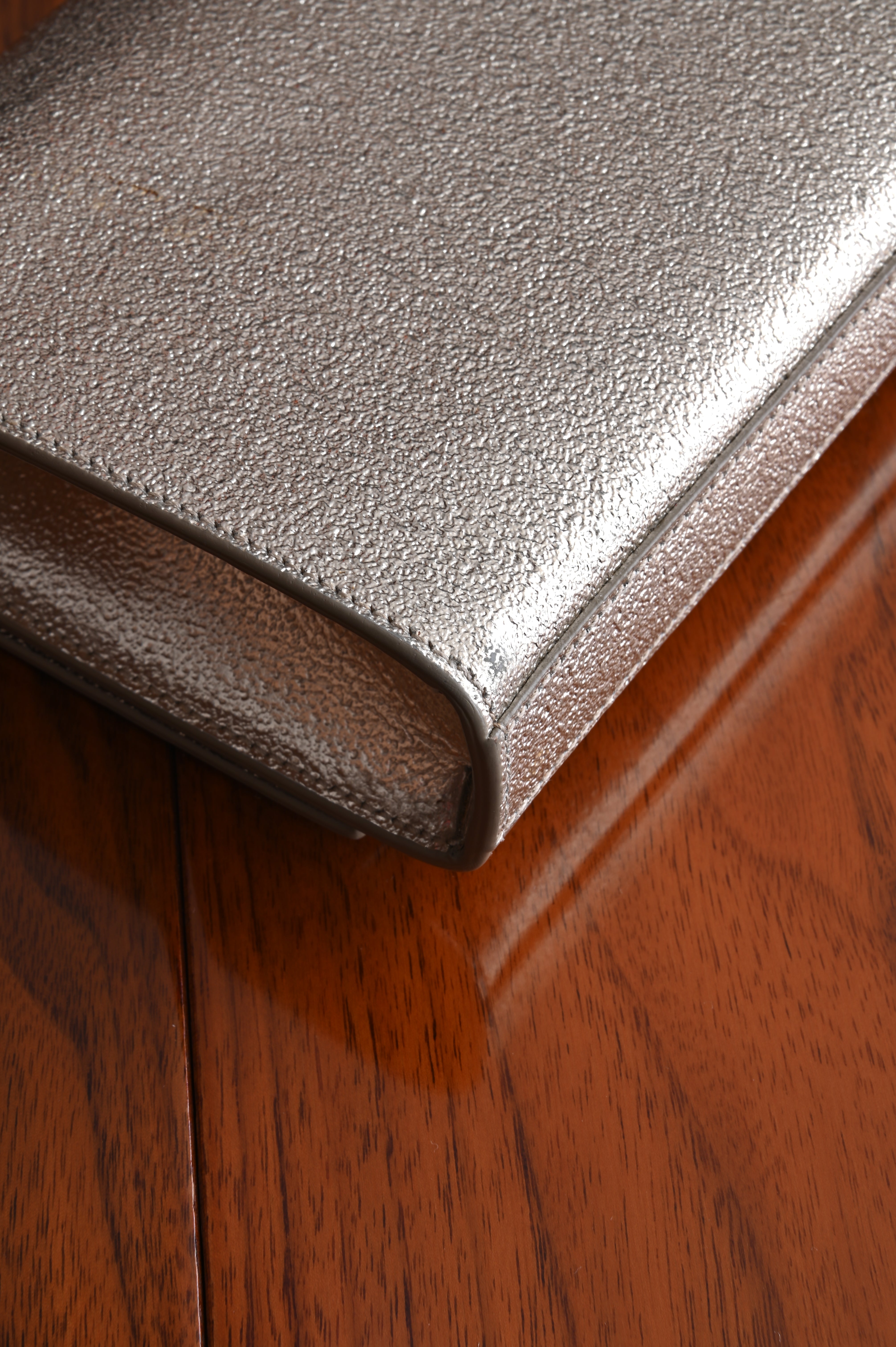 Saint Laurent Metallic Gold clutch back corner