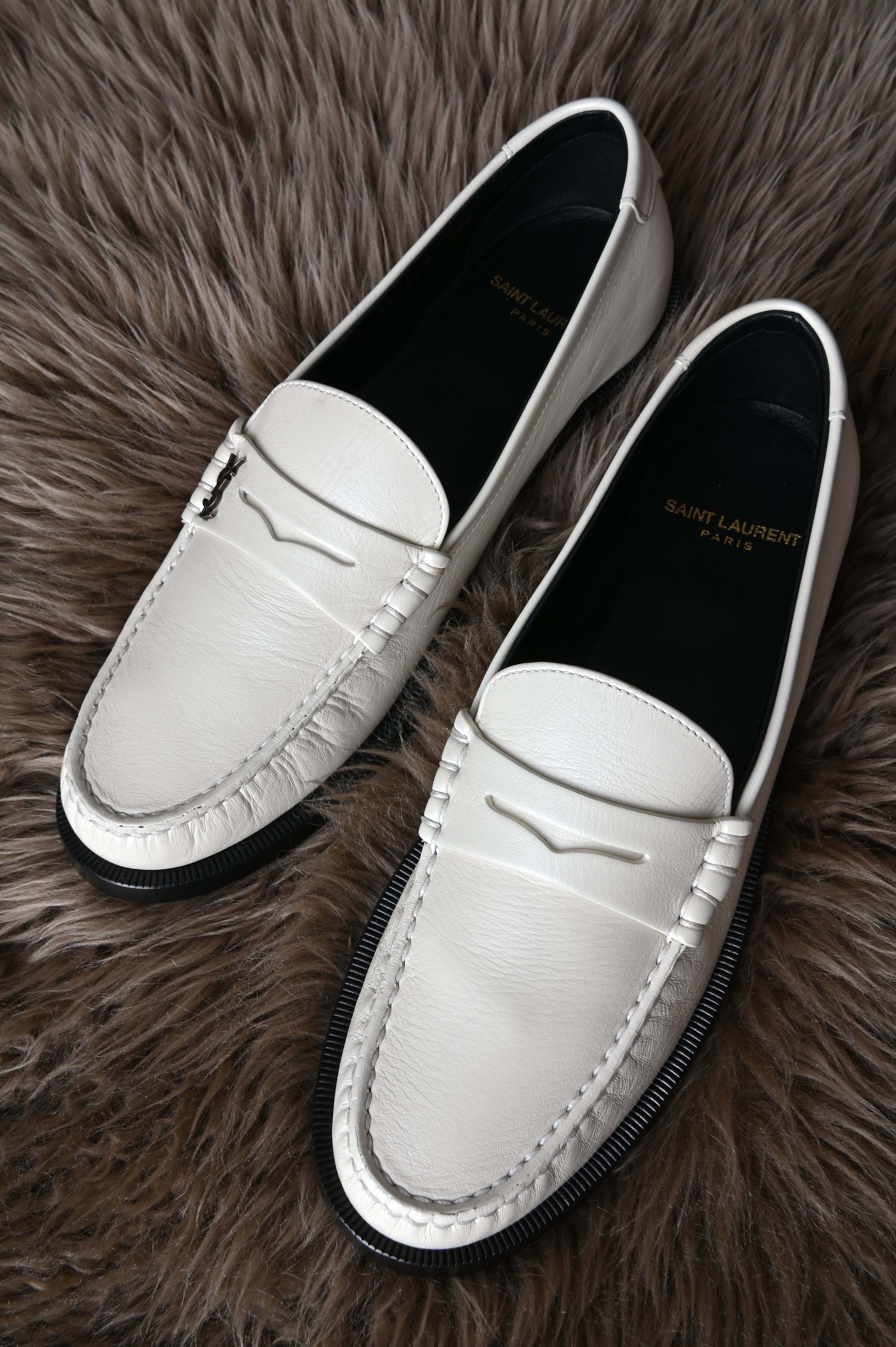 Saint Laurent Monogram Plaque Slip-On Loafers