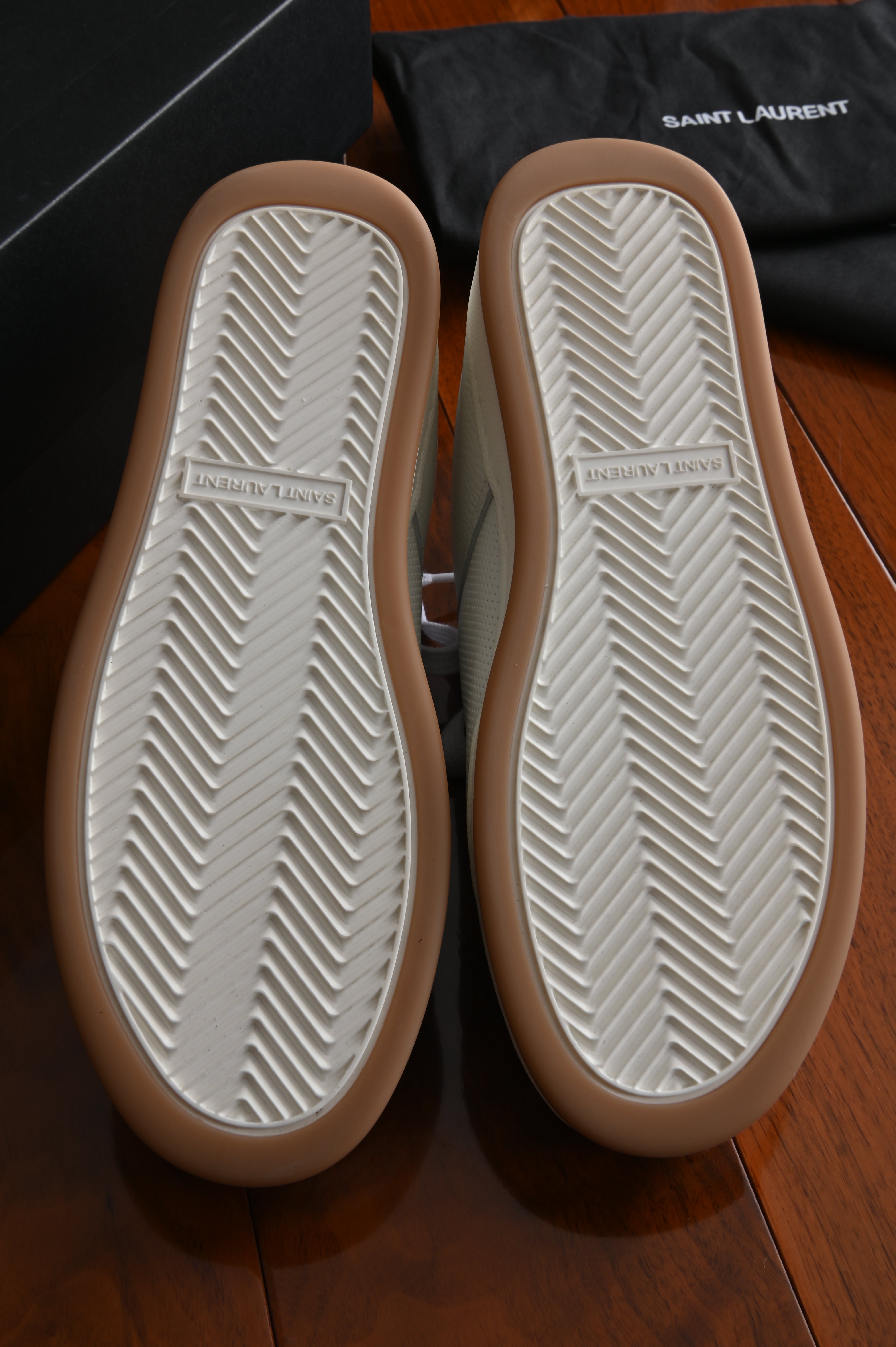 Saint Laurent SL/61 Perforated Leather Sneakers bottom