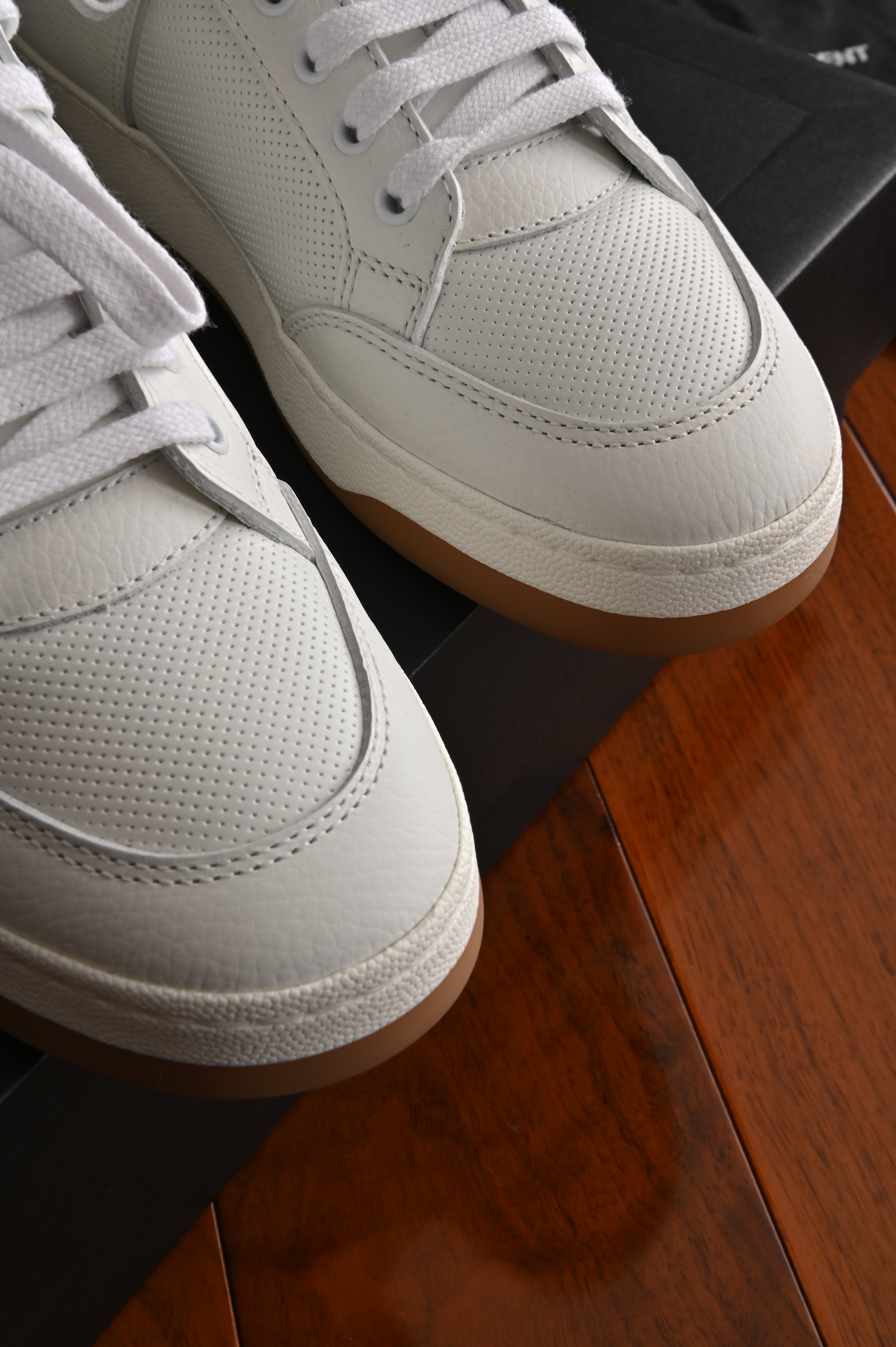 Saint Laurent SL/61 Perforated Leather Sneakers detail