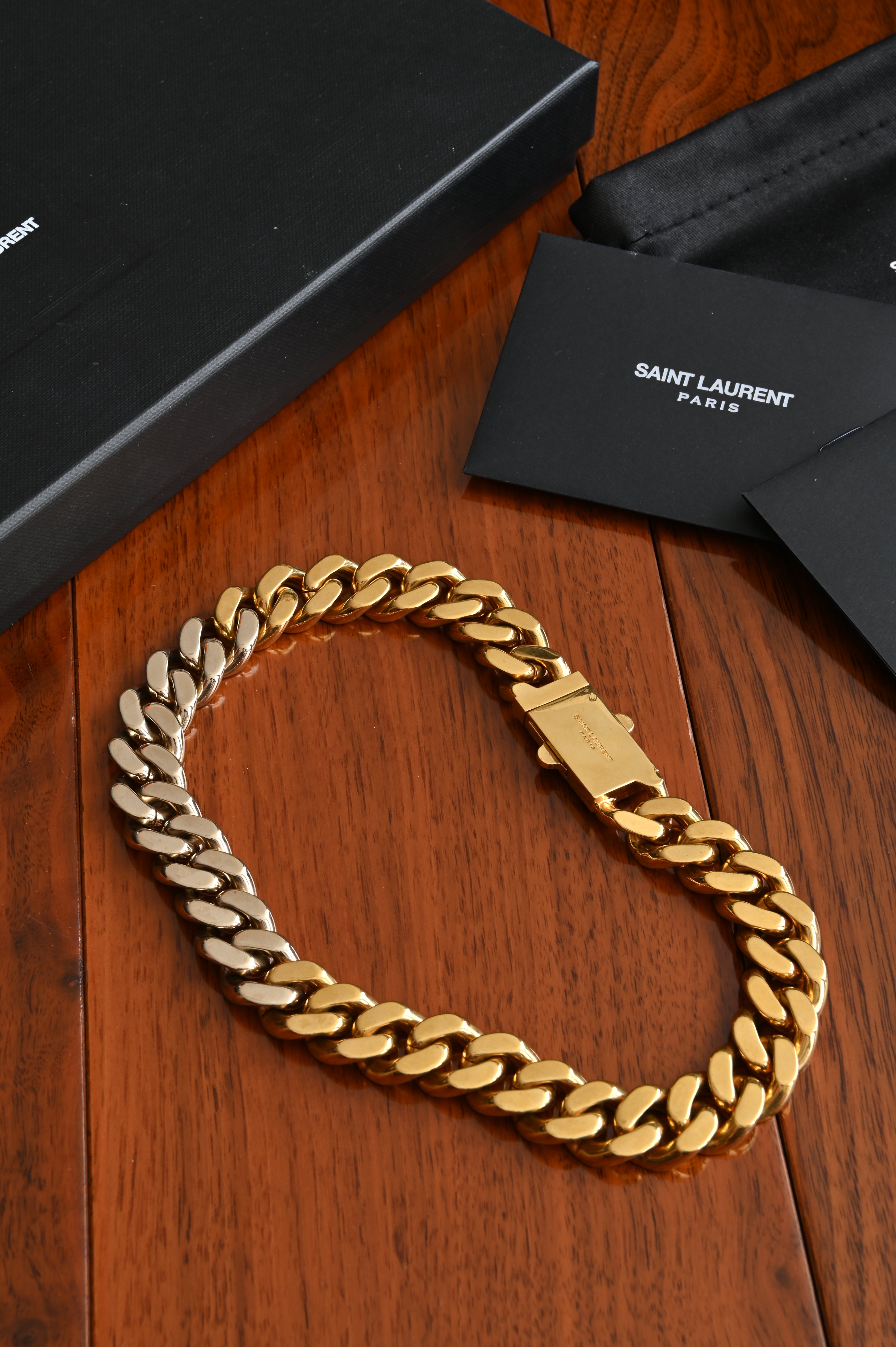 Saint Laurent two tone Chain Choker angle