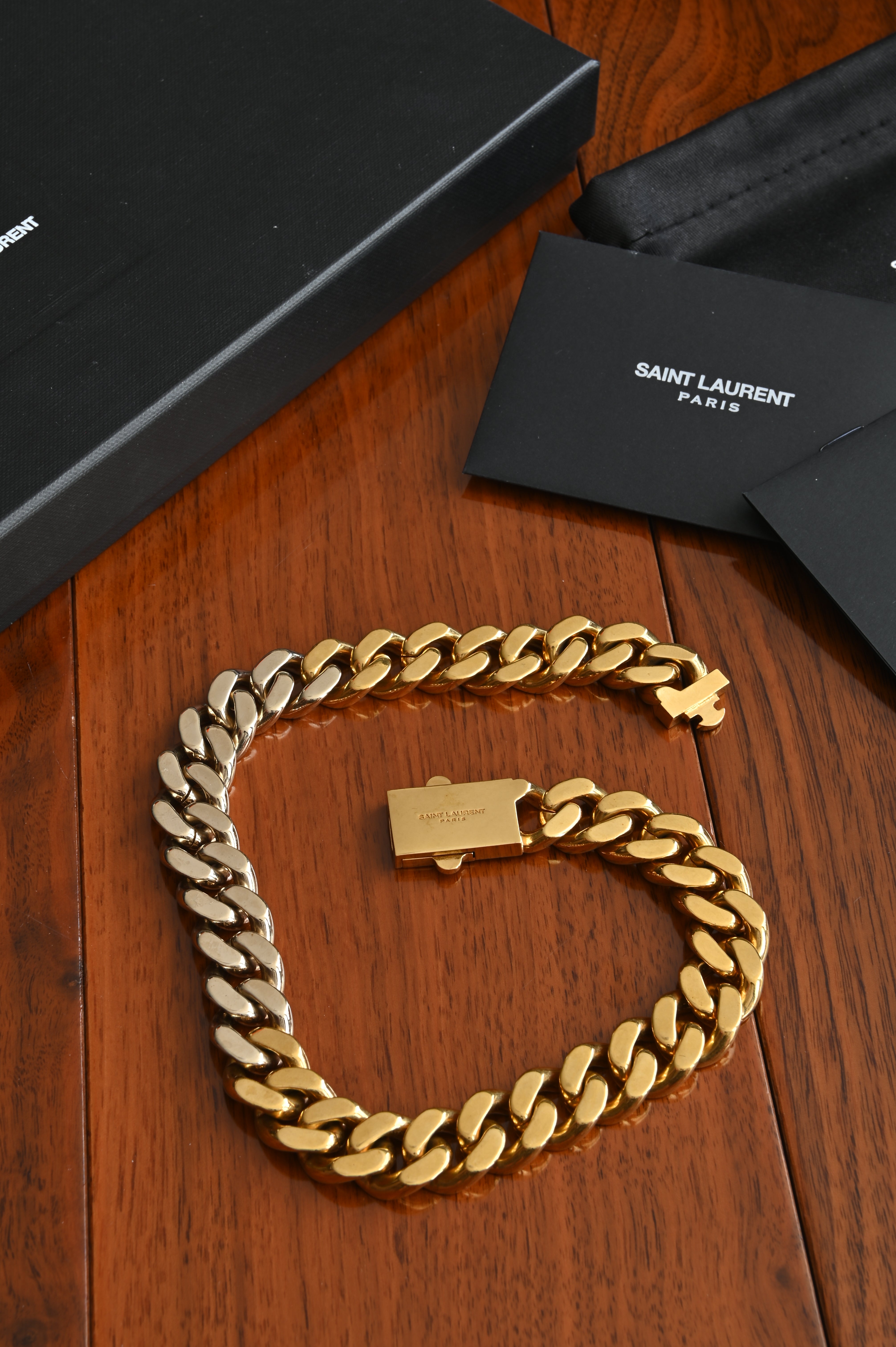 Saint Laurent two tone Chain Choker angle three