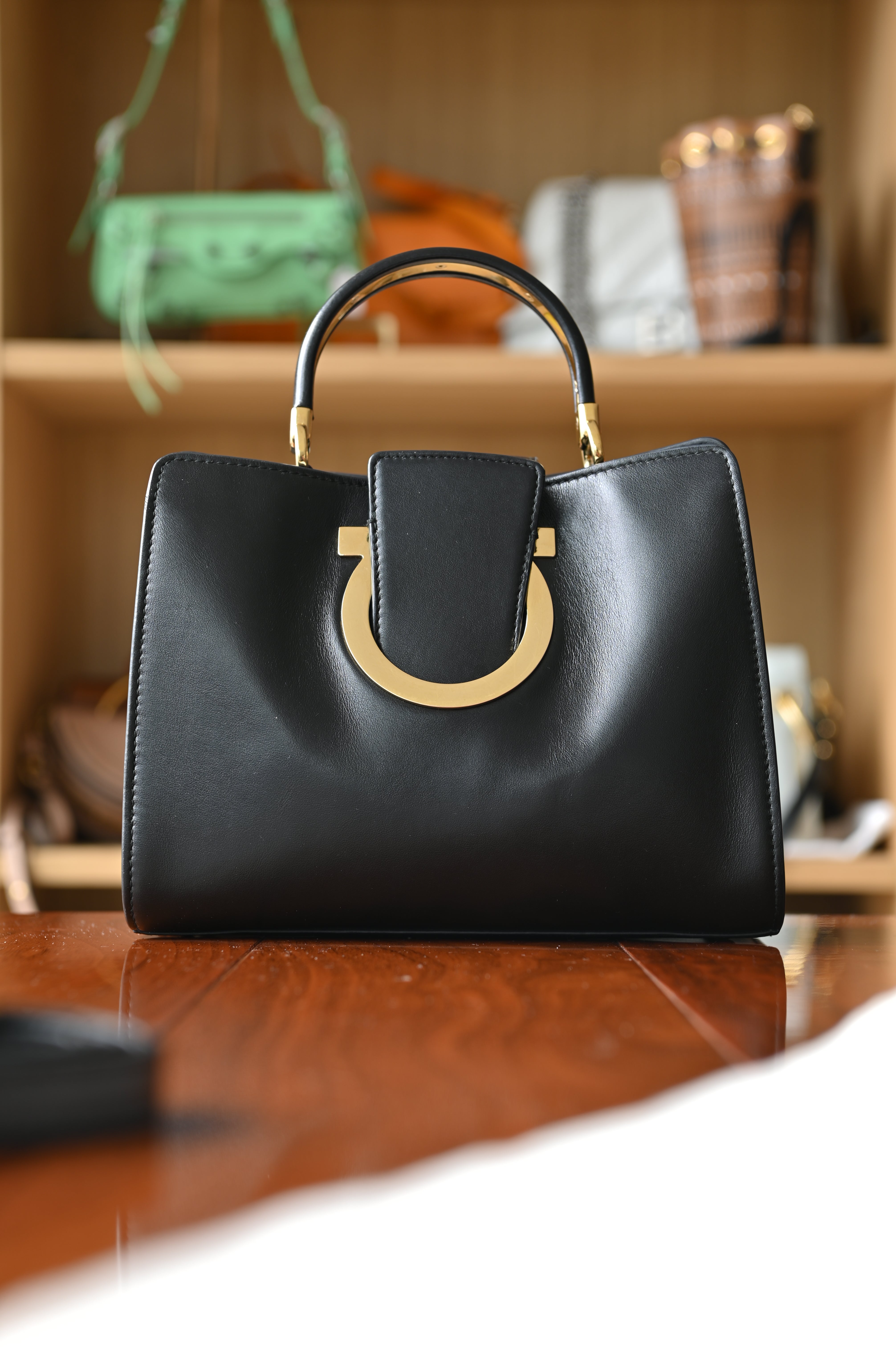 Salvatore Ferragamo Black Tote Bag
