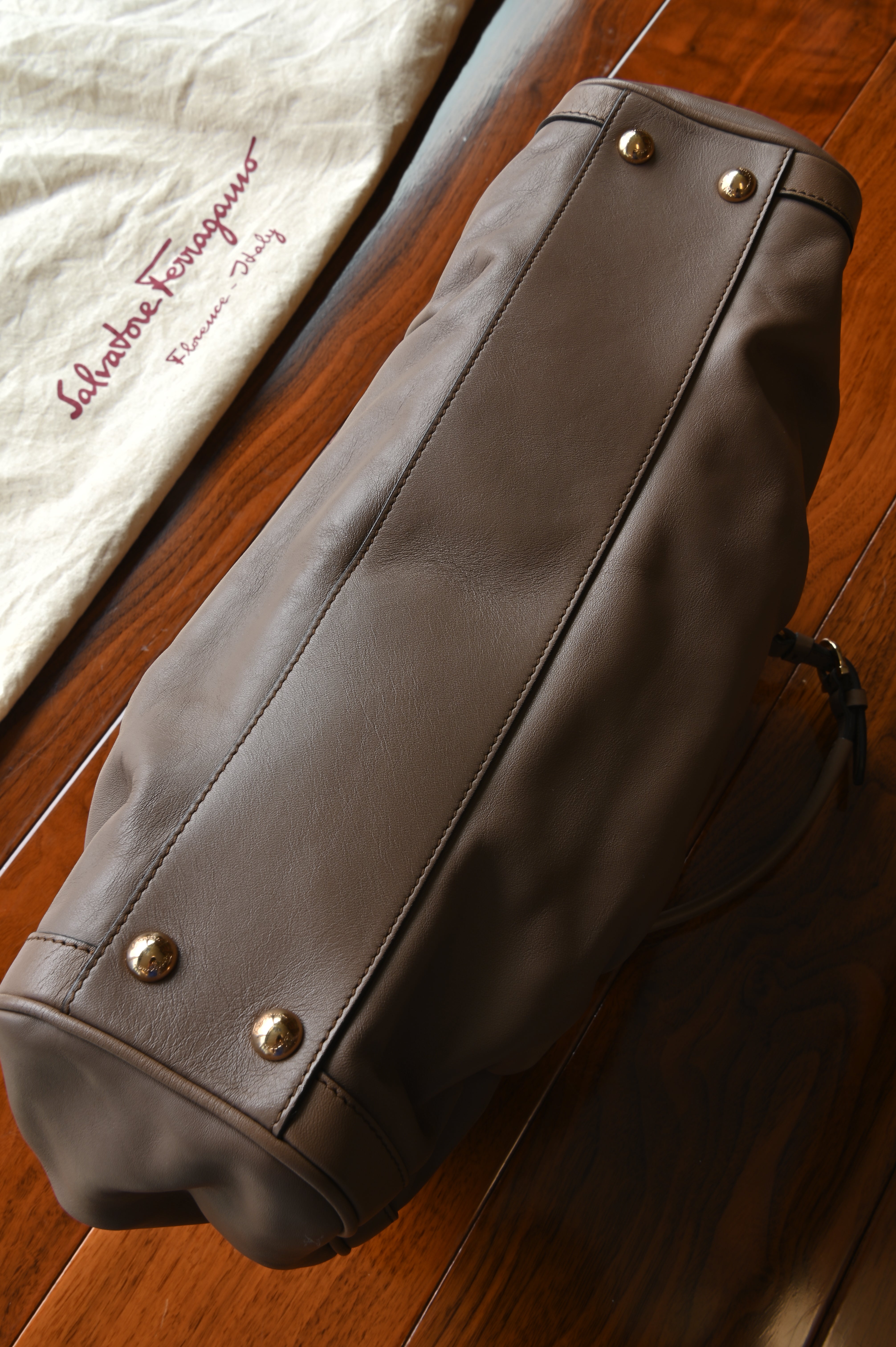 Salvatore Ferragamo Brown Shoulder Bag bottom