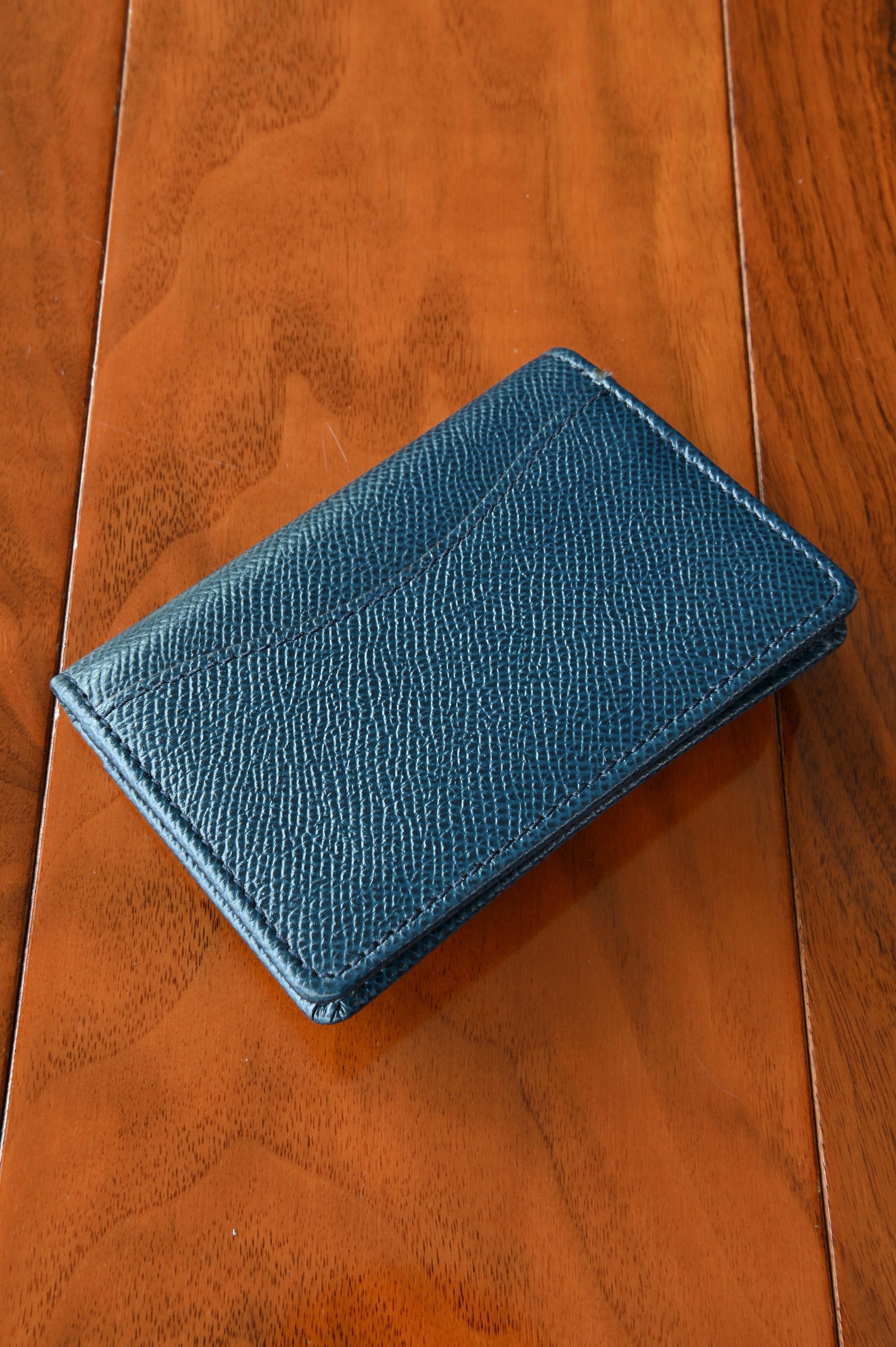 Salvatore Ferragamo Dark Blue Compact Wallet back
